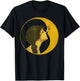 Kiss the Man On The Moon Vintage Art Celestial Gift T-Shirt - T-Shirt | Black