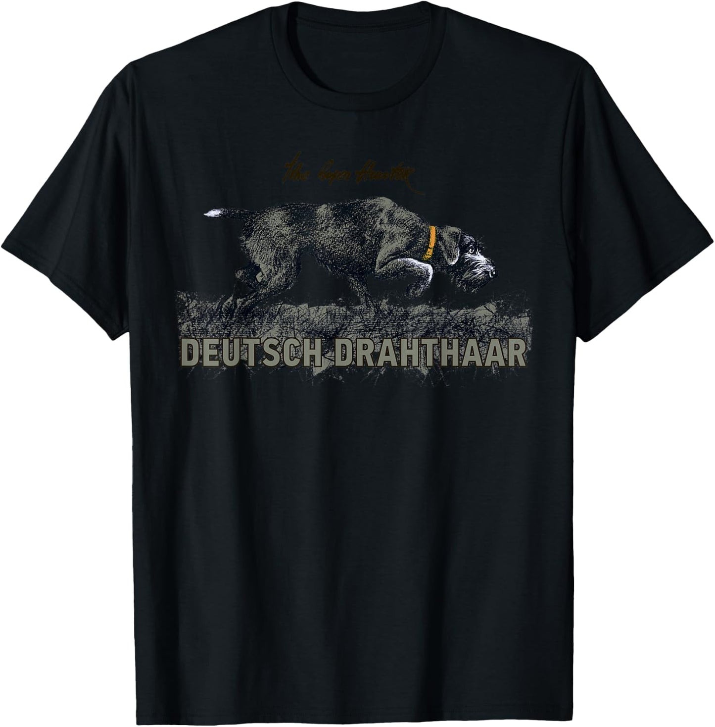 T shirt Deutsch Drahthaar. The born Hunter. T-Shirt - T-Shirt | Black