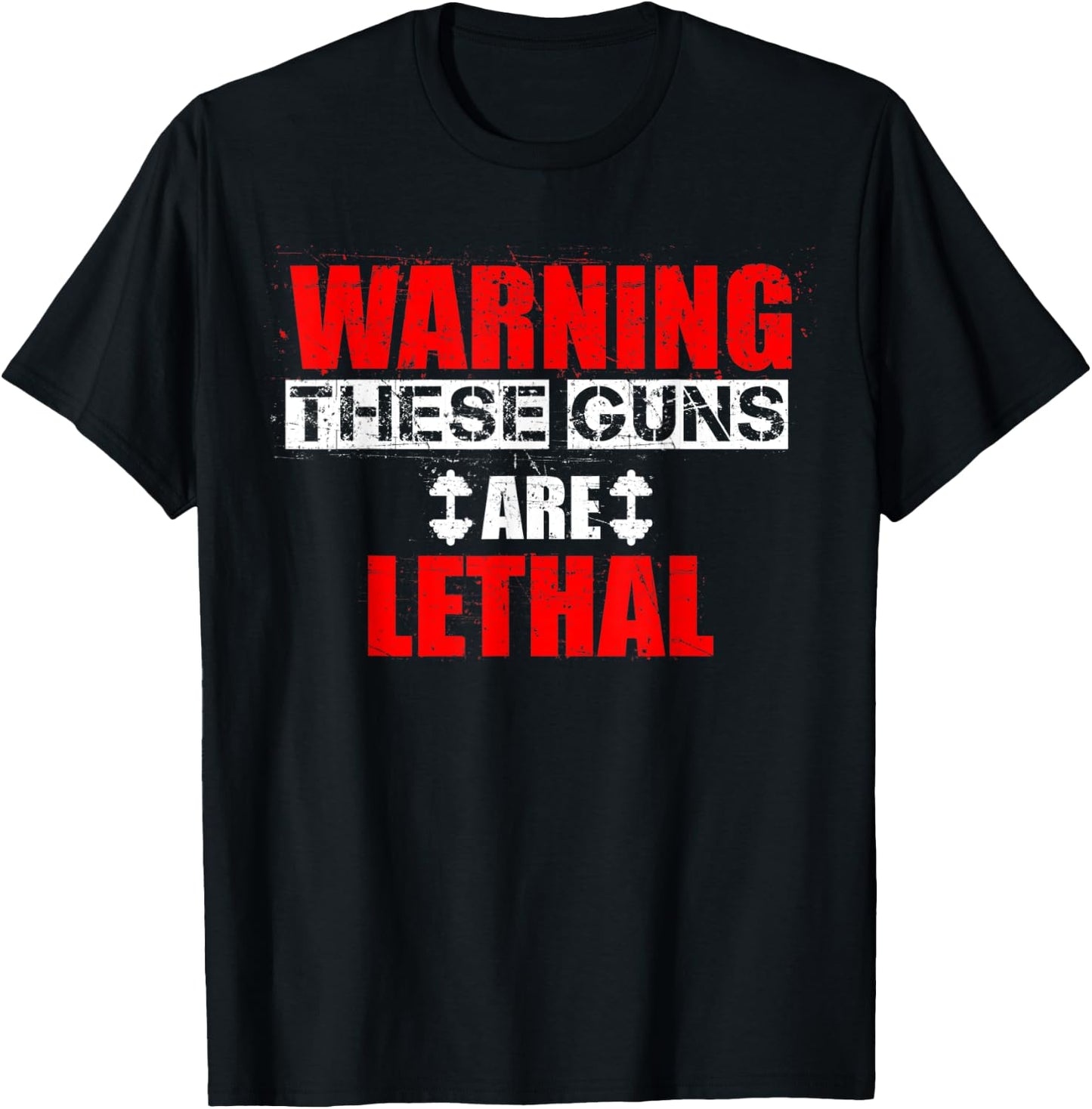 Lethal Guns | Funny Fitness Gym Workout Bodybuilding T-Shirt - T-Shirt | Black