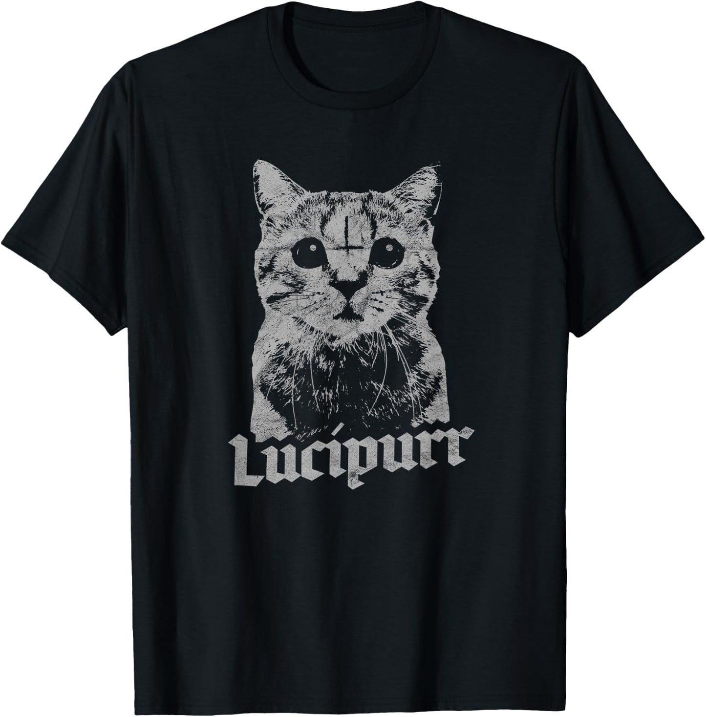 Lucifer Occult Satanic Cat Lucipurr Antichrist Baphomet 666 Women T-Shirt - T-Shirt | Black