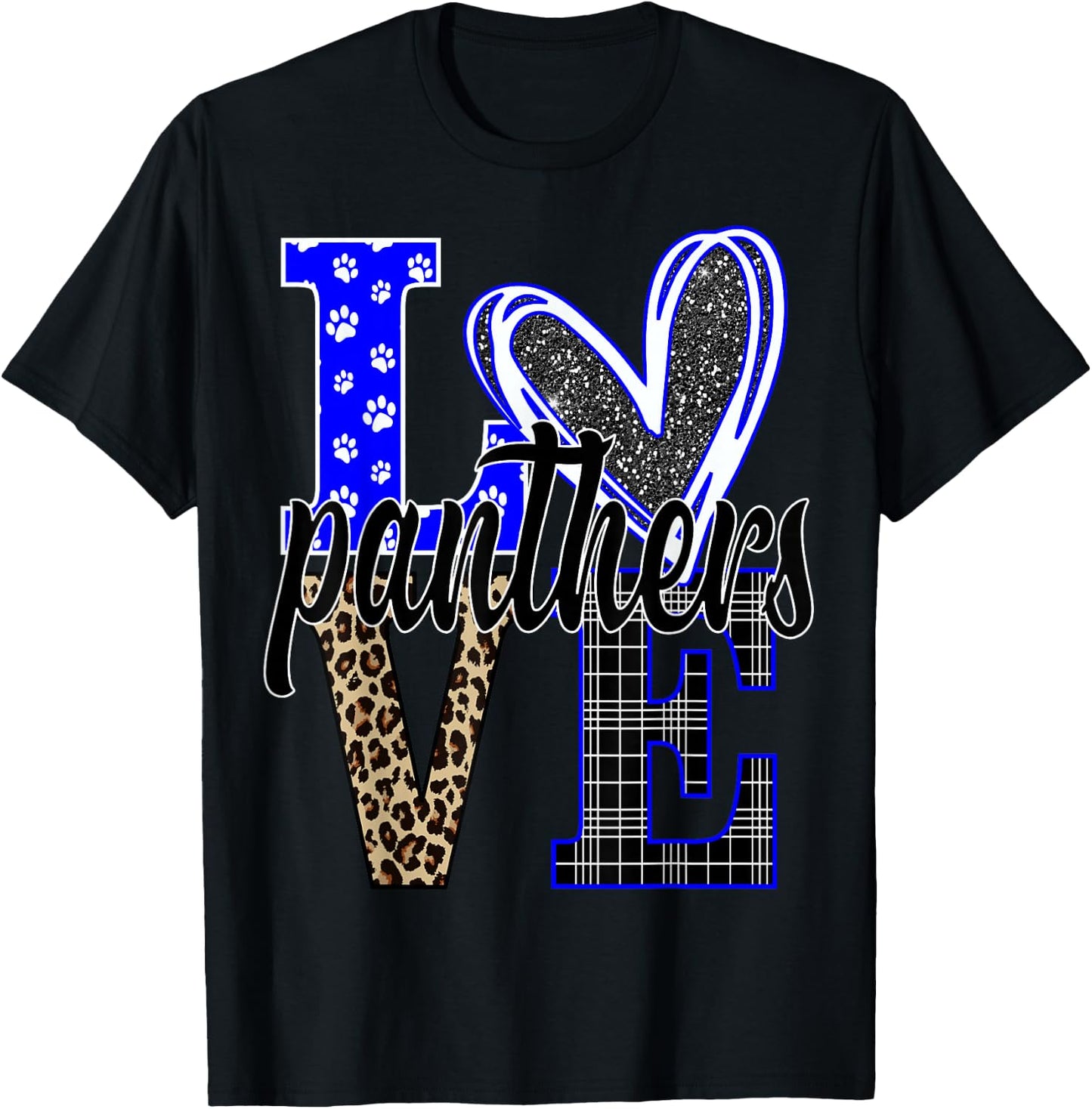 School Spirit Panthers Panther Pride Baseball Mom T-Shirt - T-Shirt | Black