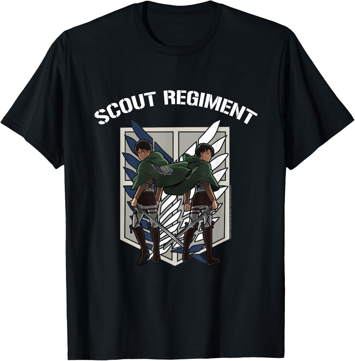 Attack on Titan Survey Corps Scout Regiment Anime T-Shirt - T-Shirt | Black
