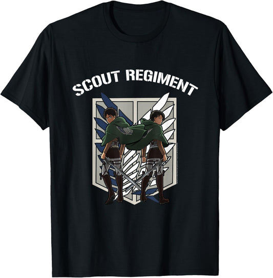 Attack on Titan Survey Corps Scout Regiment Anime T-Shirt - T-Shirt | Black