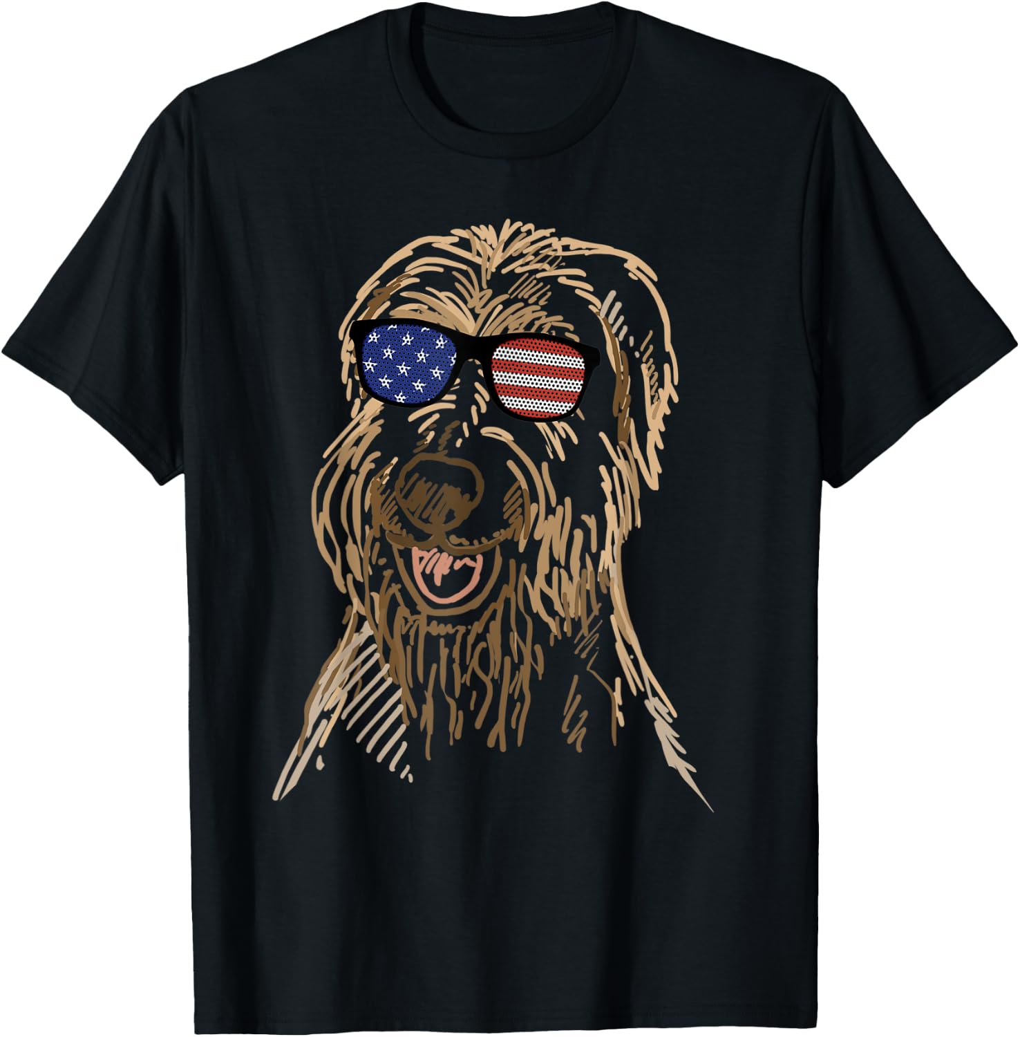 Soft Coated Wheaten Terrier in glasses T Shirt T-Shirt - T-Shirt | Black