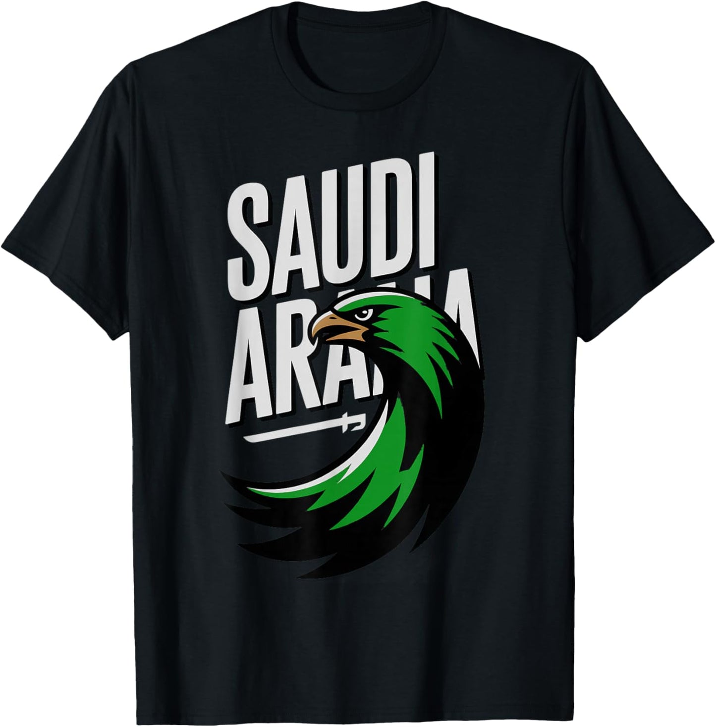Classic Saudi Arabia Flag Country Vacay Cheer Vacation T-Shirt - T-Shirt | Black
