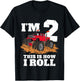 Kids Monster Truck 2nd Birthday Boy 2 Two Year Old Toddler T-Shirt - T-Shirt | Black