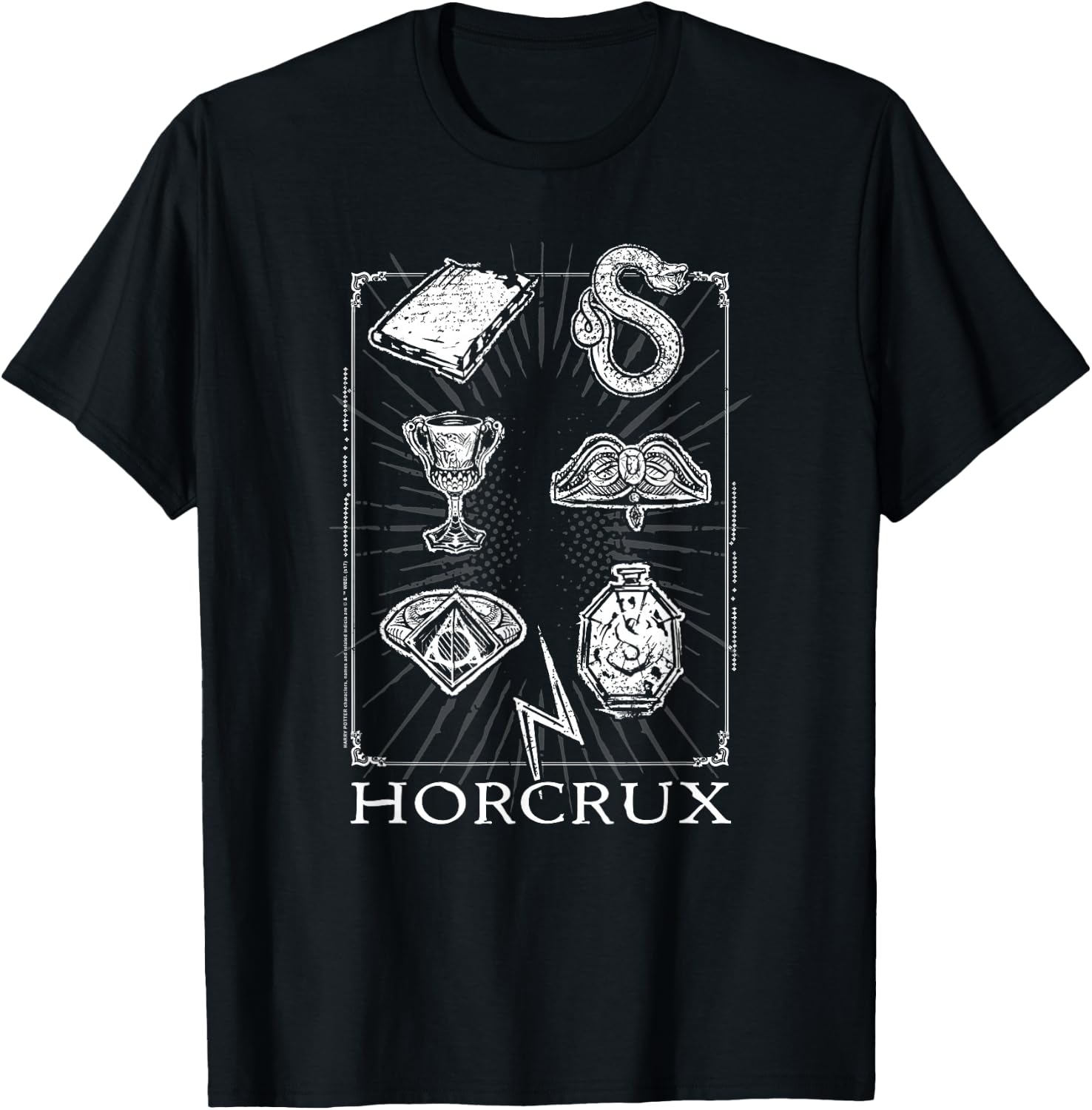 Harry Potter Horcrux Symbols T-Shirt - T-Shirt | Black