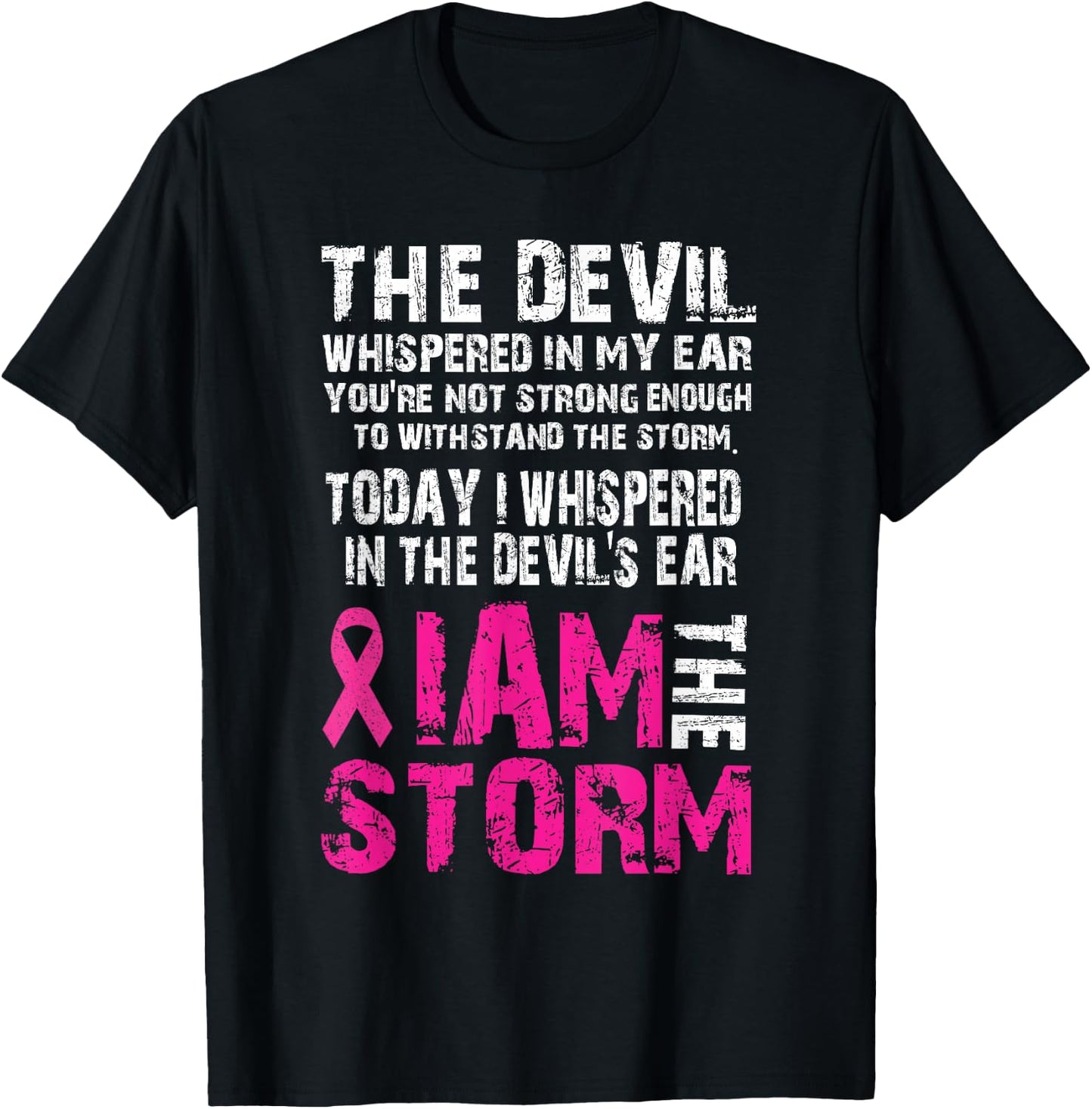 I am the storm Breast cancer awareness T-Shirt - T-Shirt | Black