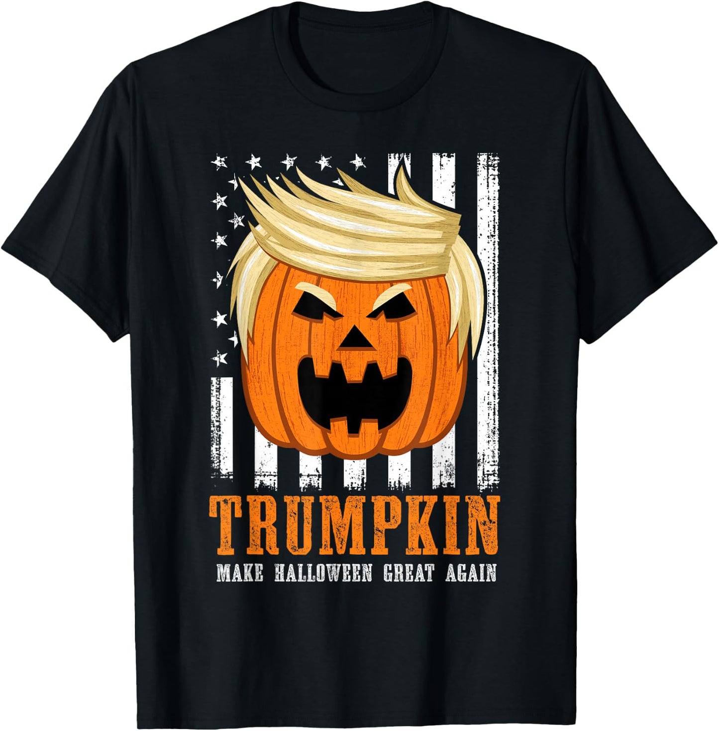 USA Trumpkin Make Halloween Great Again Funny T-Shirt - T-Shirt | Black