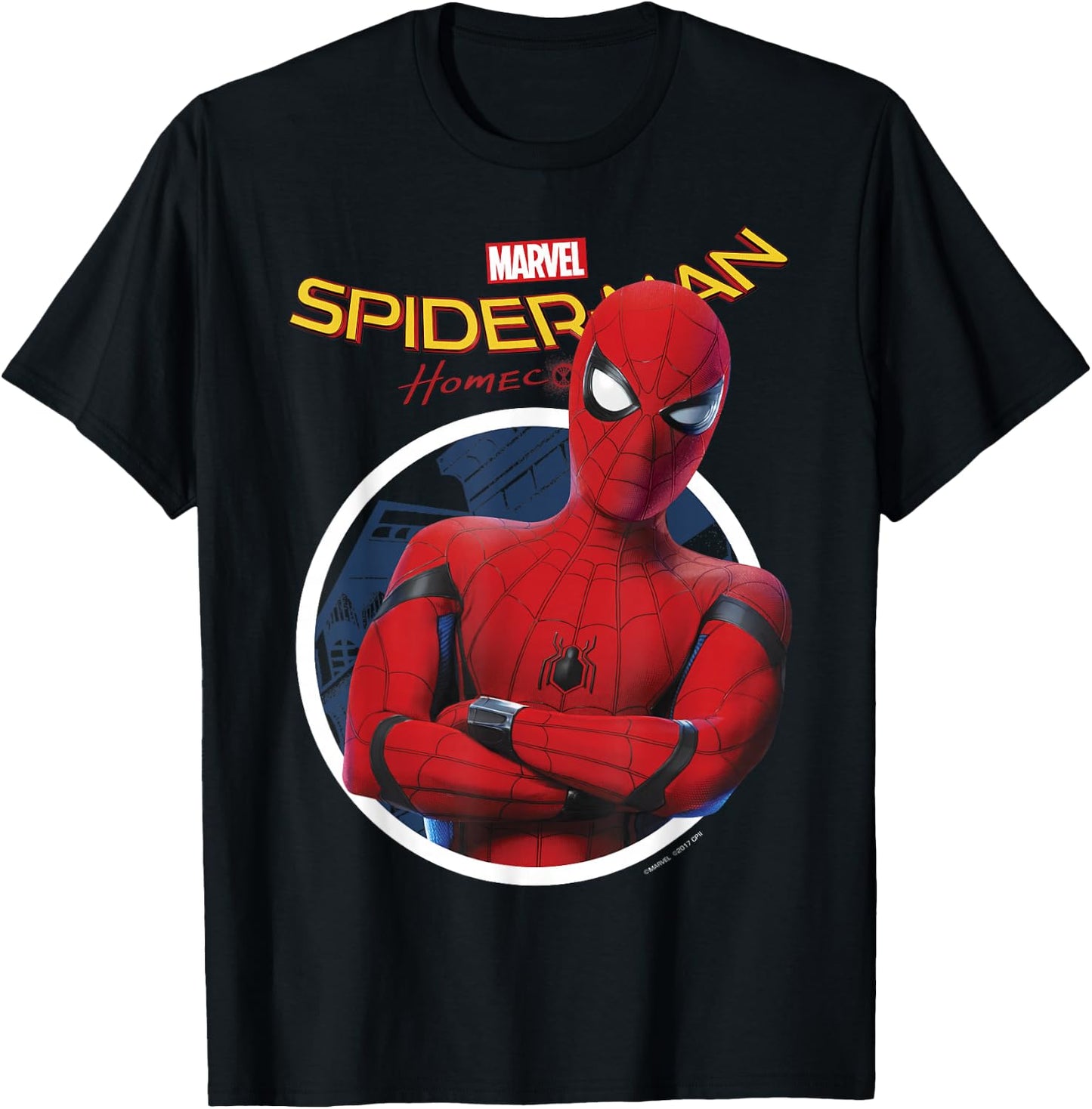 Marvel Spider-Man Homecoming Cross-Armed Evil Eye T-Shirt - T-Shirt | Black
