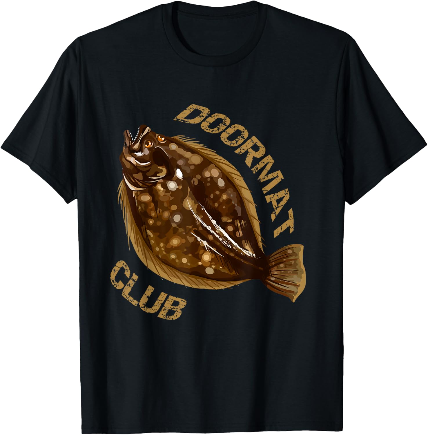 Doormat Club Summer Flounder Fishing T-Shirt - T-Shirt | Black