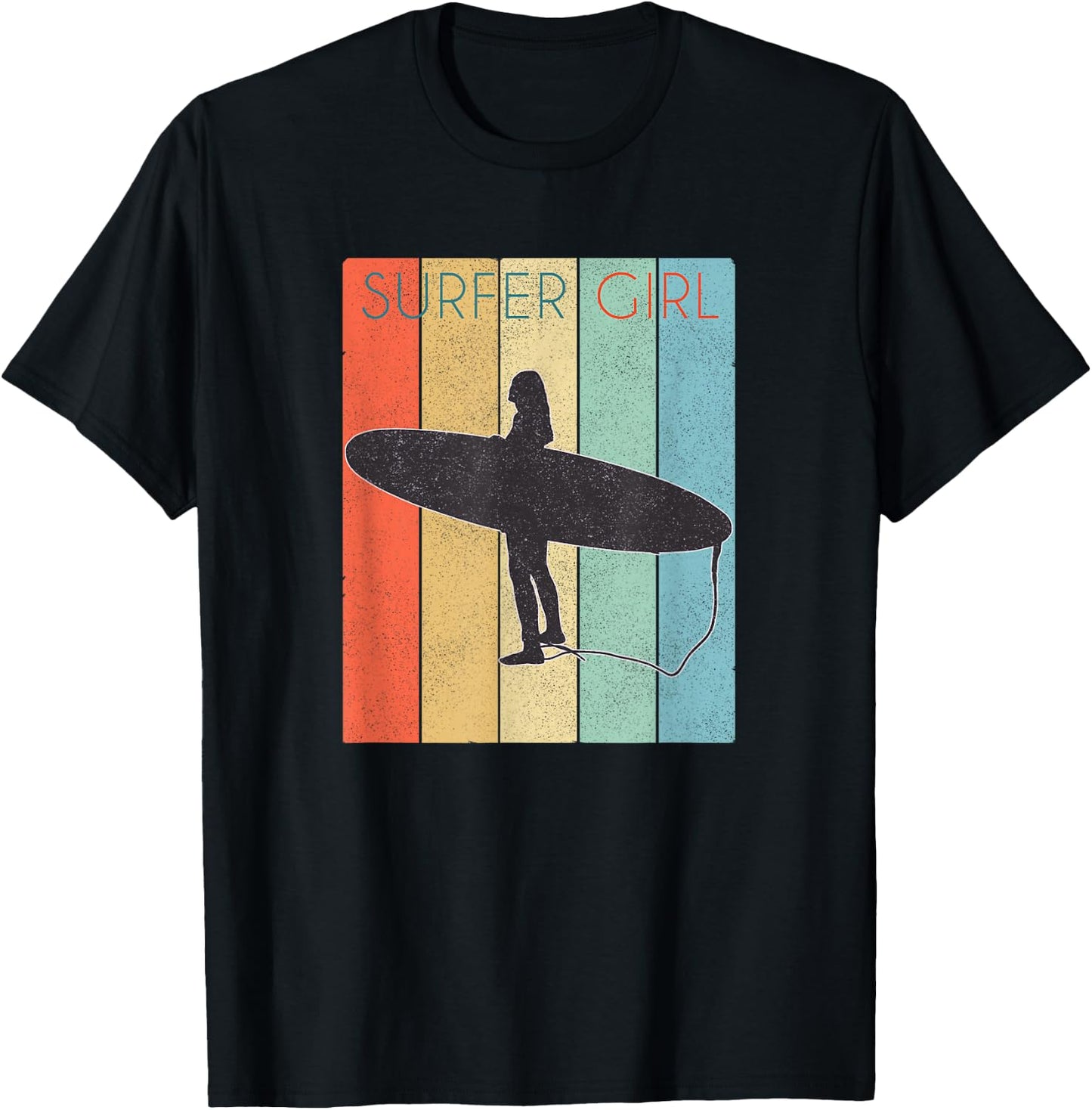 Surfer Girl Surf /Surf Girl Throwback T-Shirt - T-Shirt | Black