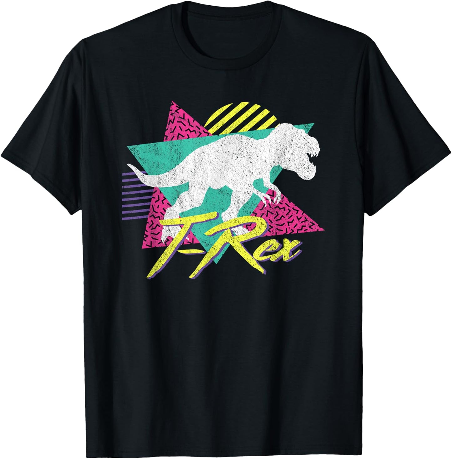 Vintage Retro 80s Or 90s T-Rex Dinosaur T-Shirt - T-Shirt | Black