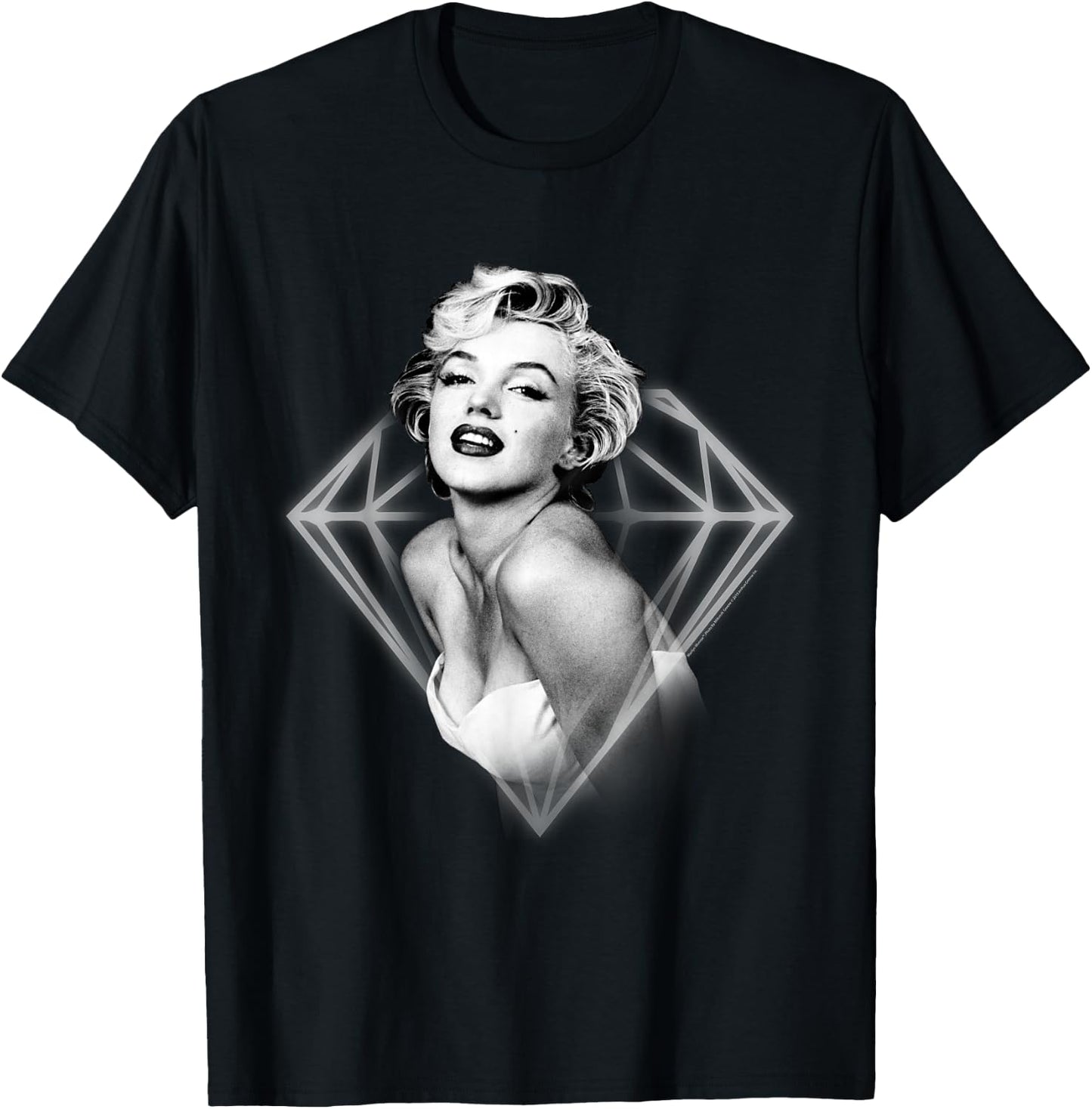 Marilyn Monroe Glowing Diamond T-Shirt - T-Shirt | Black