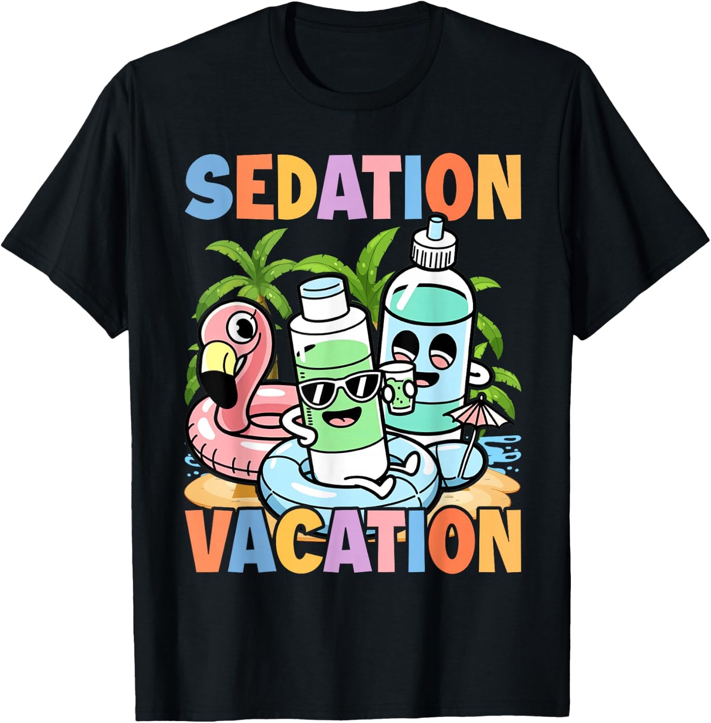 Women ICU Nurse Sedation Vacation Emergency Medicine ER ED T-Shirt - T-Shirt | Black