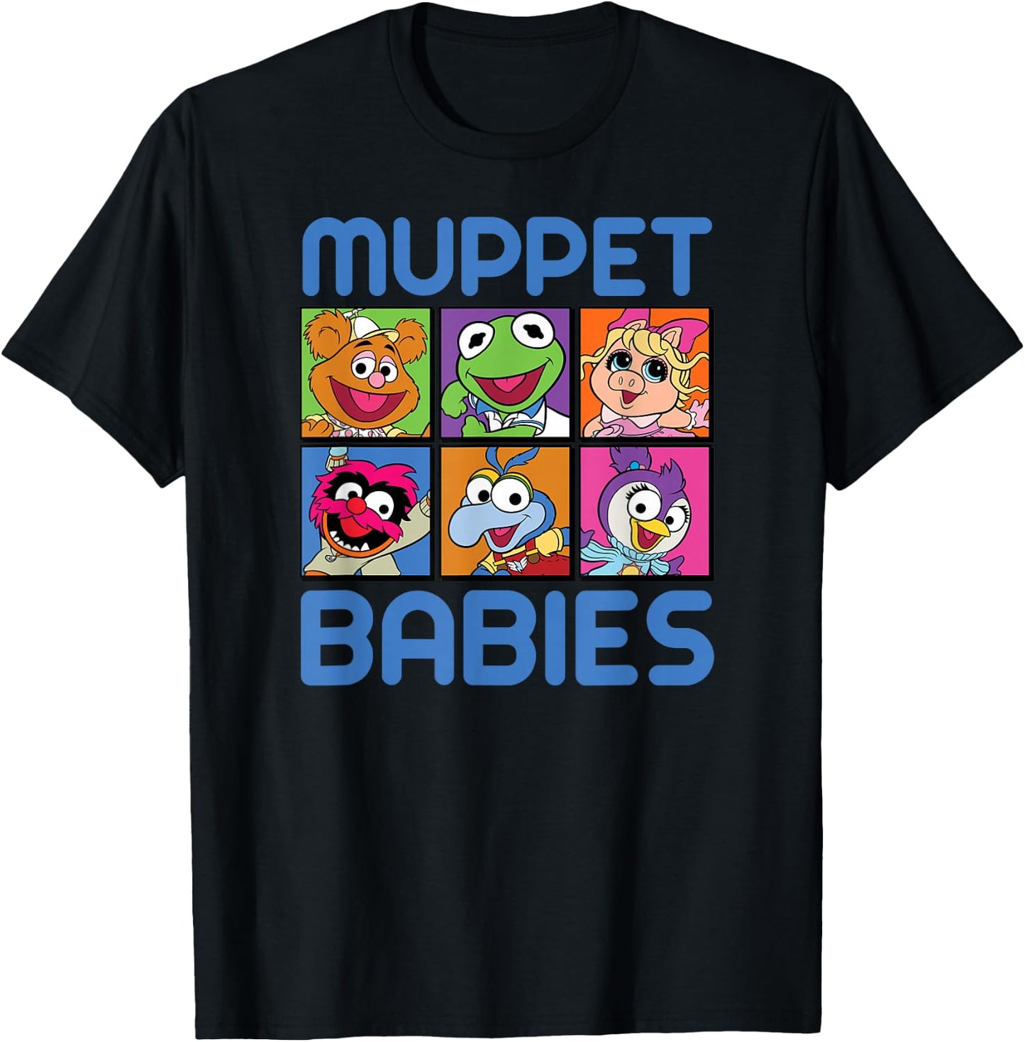 Disney - Muppet Babies Squares T-Shirt - T-Shirt | Black