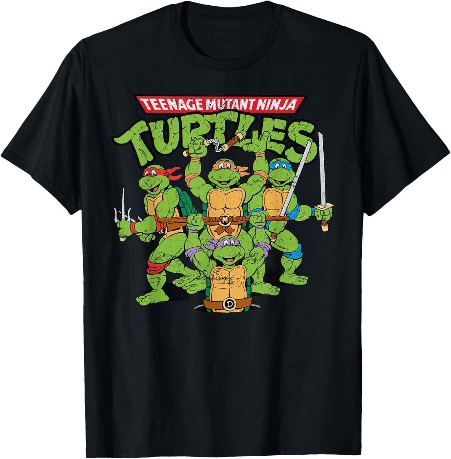 Teenage Mutant Ninja Turtles - Classic T-Shirt - T-Shirt | Black