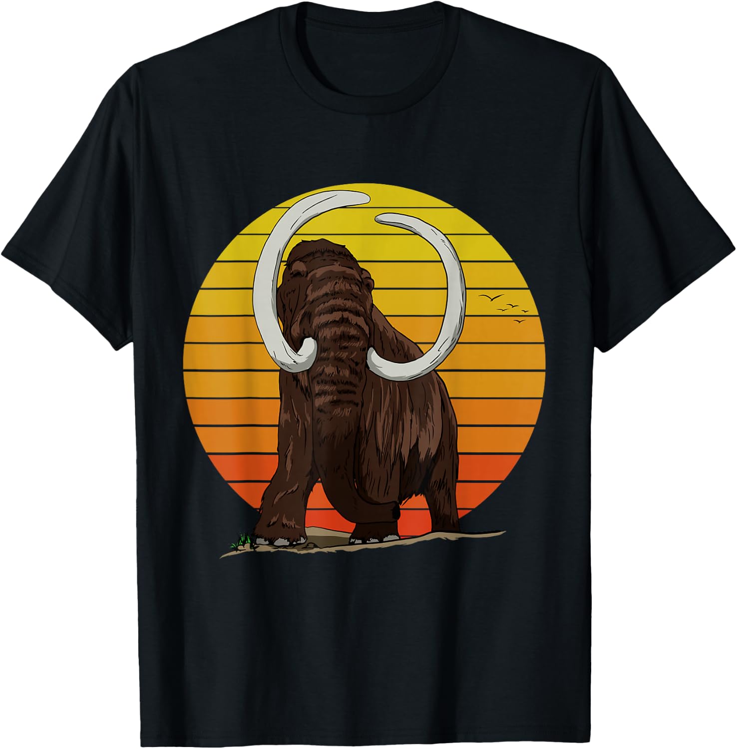 Woolly Elephant with big Ice Age Sun Gift for Mammoths T-Shirt - T-Shirt | Black
