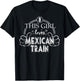 Girl Loves Mexican Train Mexican Dominoes Set Shirt Gift T-Shirt - T-Shirt | Black