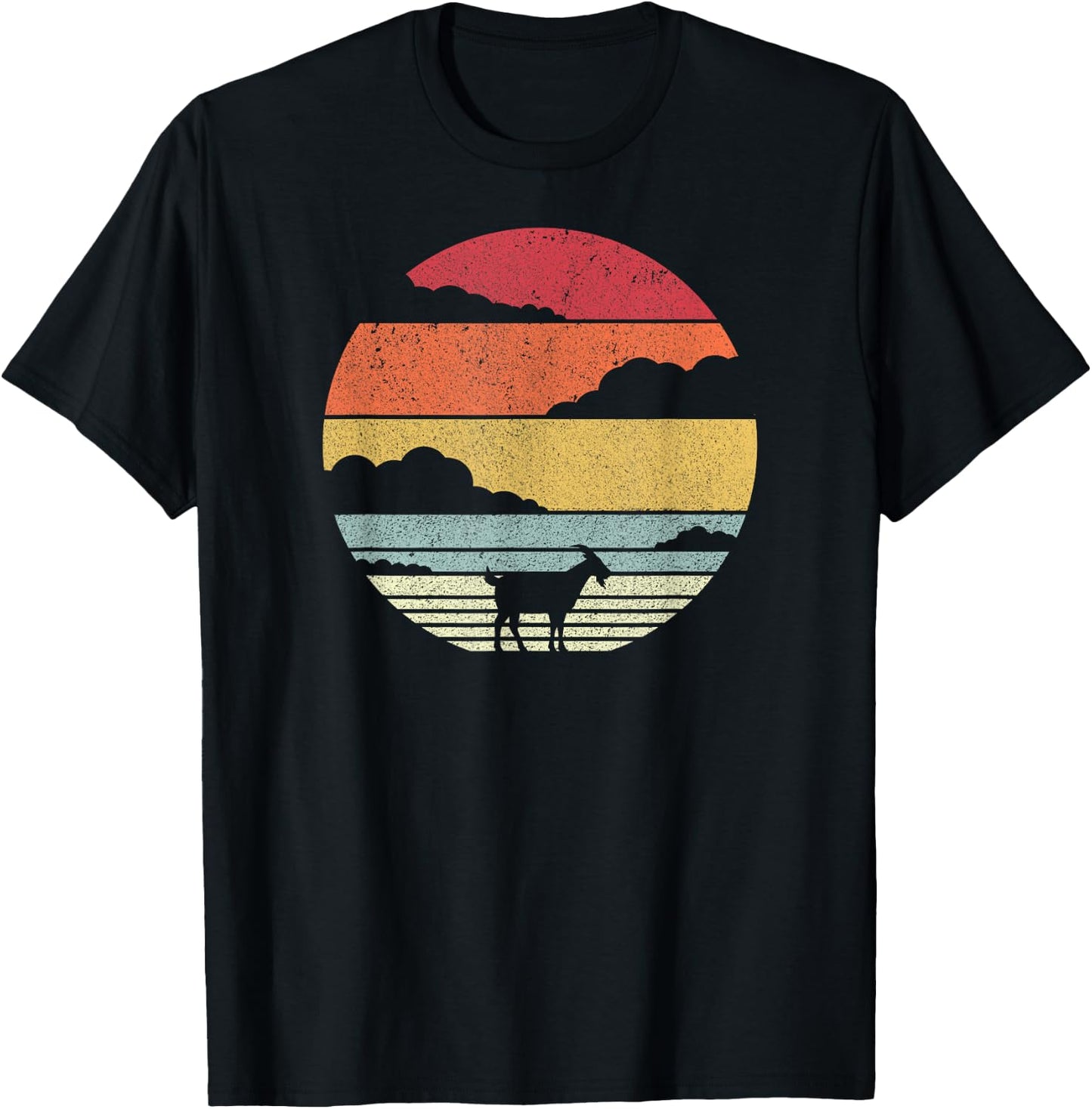 Pack A Punch Goat Retro Graphic - Adults - Black - Small - Short Sleeve T-Shirt - T-Shirt | Black