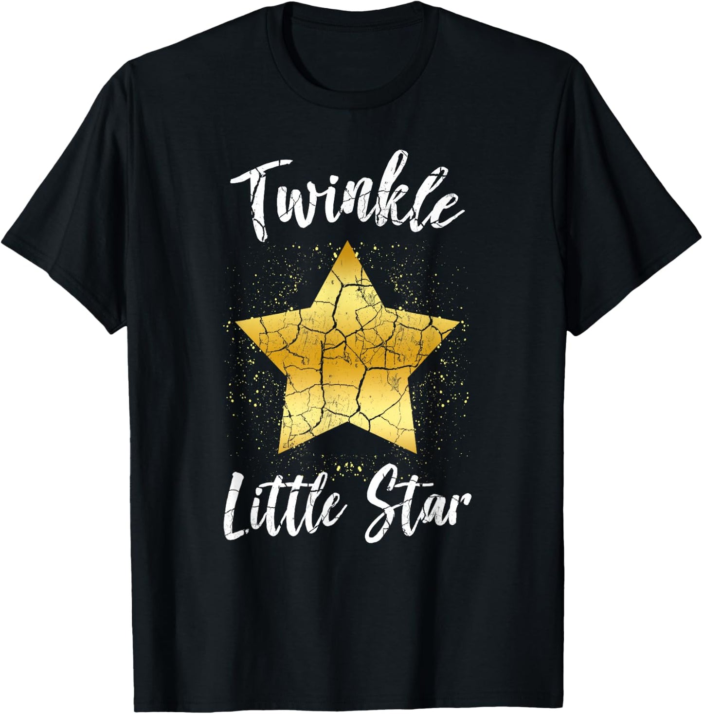 Twinkle Little Star Shirt Gold T-Shirt - T-Shirt | Black