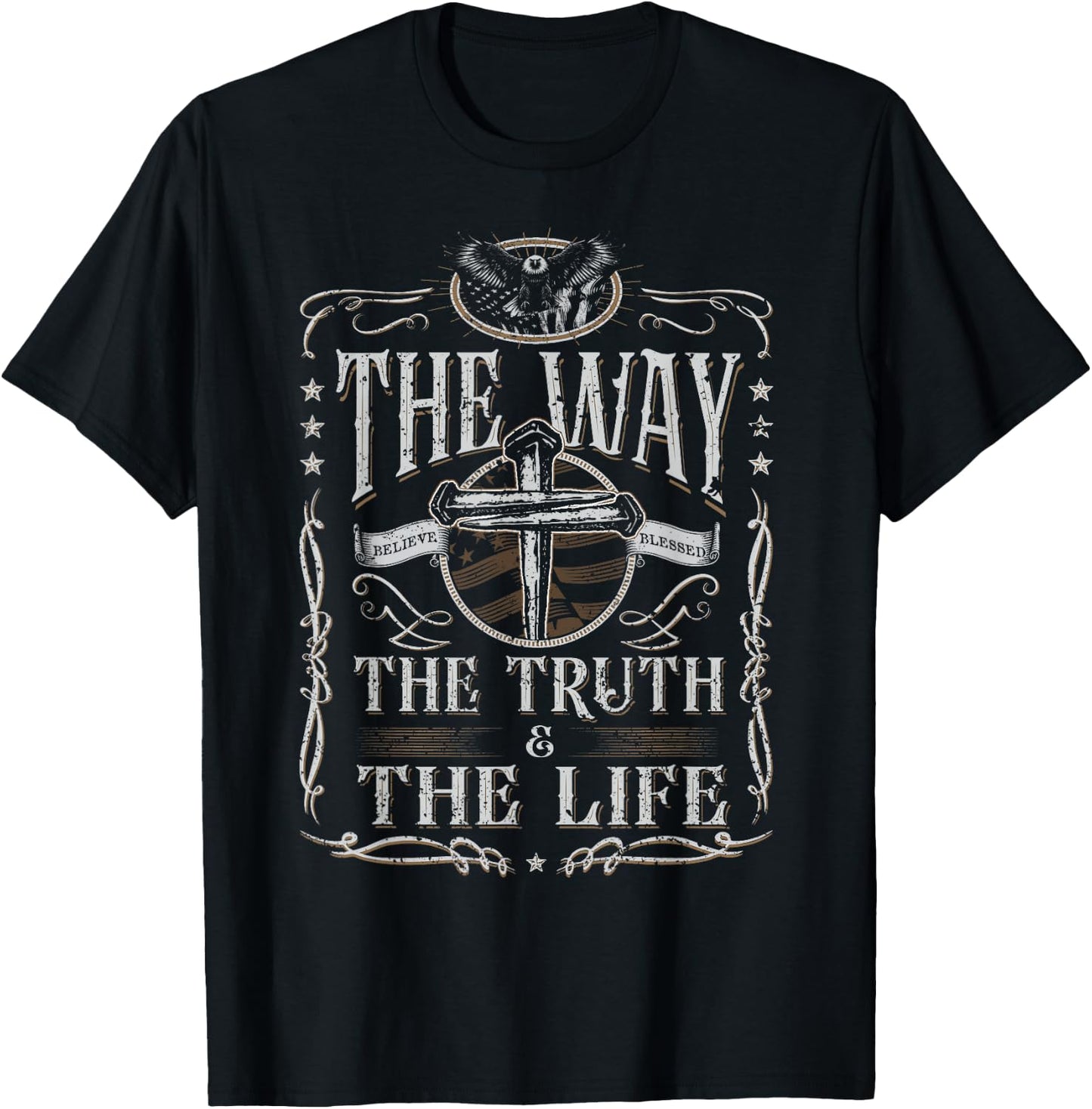 Jesus The Way The Truth The Life T-Shirt - T-Shirt | Black