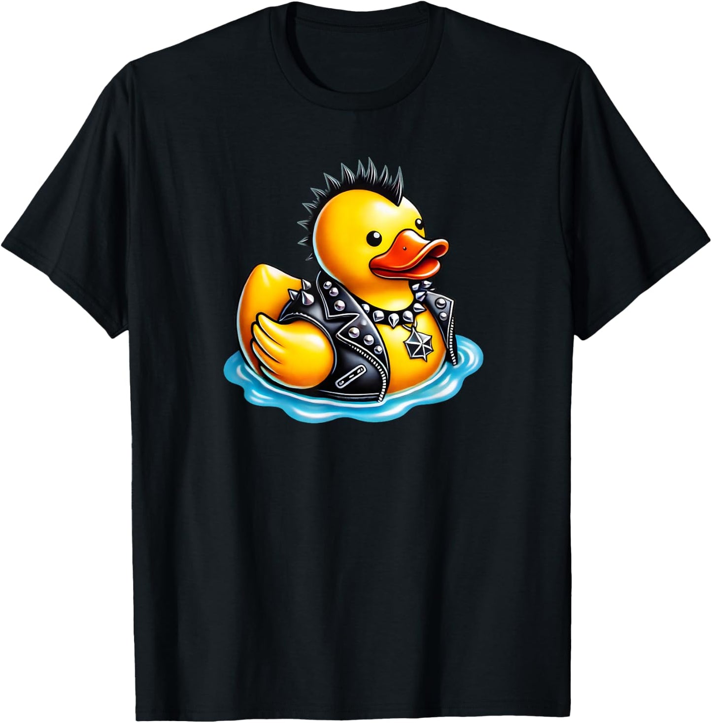 Cool Punk Rock Festival , Rock 'n Roll Gifts Cute Punk Rubber Duck Rock'n Roll Goth, Funny Duckling -Kids T-Shirt - T-Shirt | Black