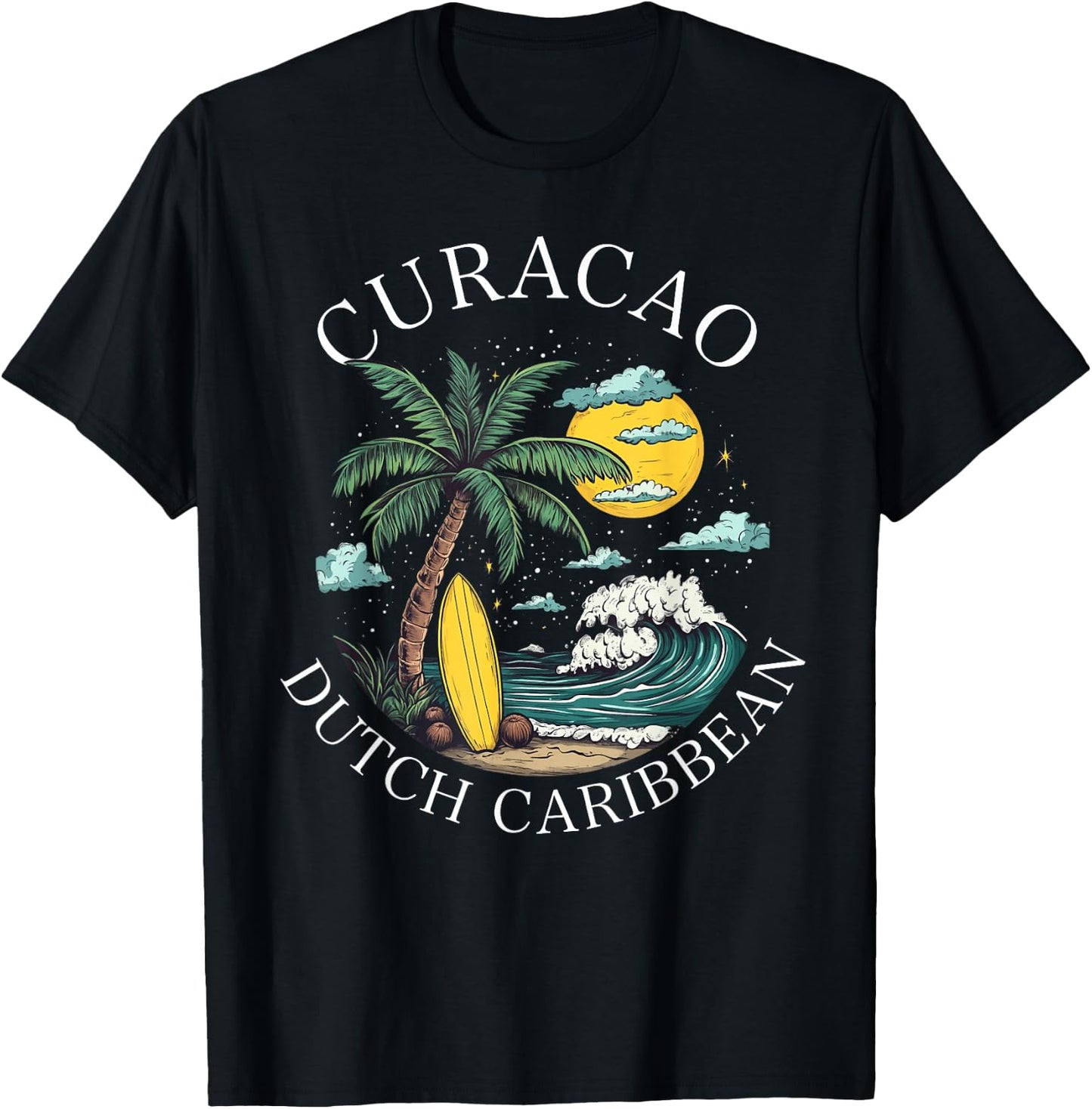 Curacao Caribbean Dutch Souvenir Vacation Reminder Men Women T-Shirt - T-Shirt | Black