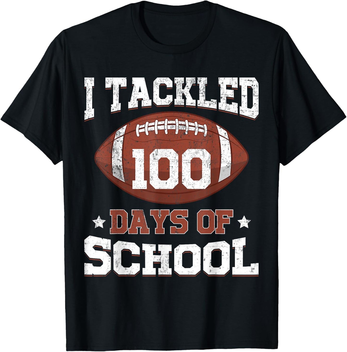 I Tackled 100 Days of School Football 100 Days Smarter Boys T-Shirt - T-Shirt | Black
