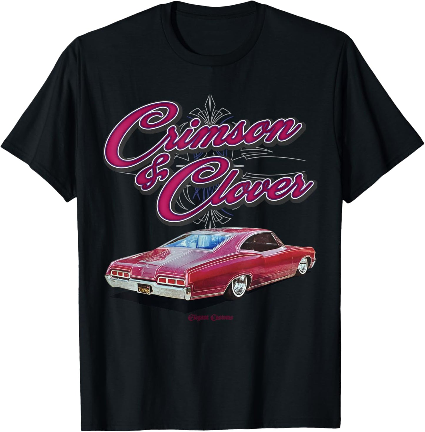 1967 Low Low Crimson & Clover Low Rider Kustom Lead Sled Hot T-Shirt - T-Shirt | Black