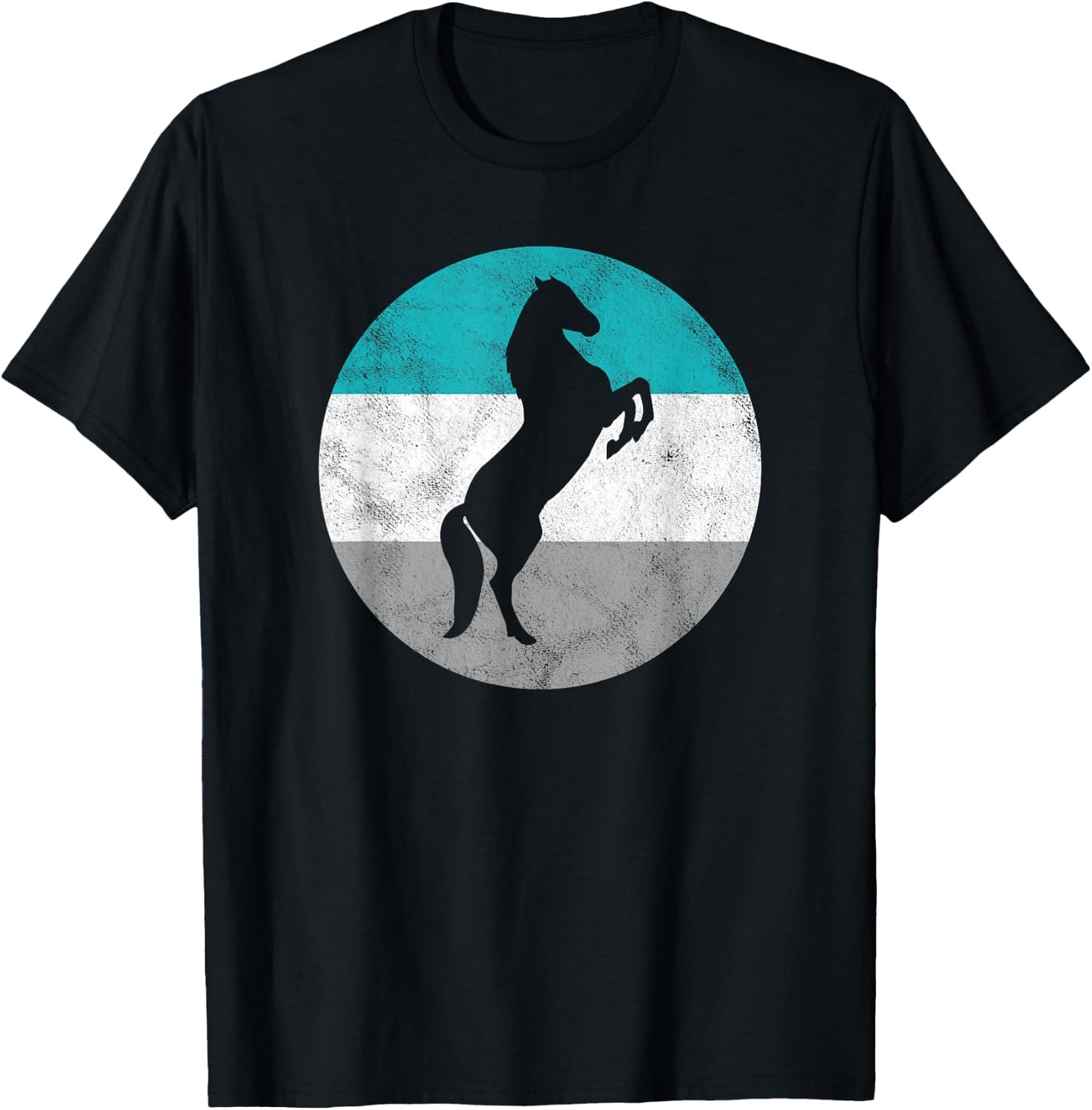 Wild Stallion Horse Gift Shirt Women Boys & Girls T-Shirt - T-Shirt | Black