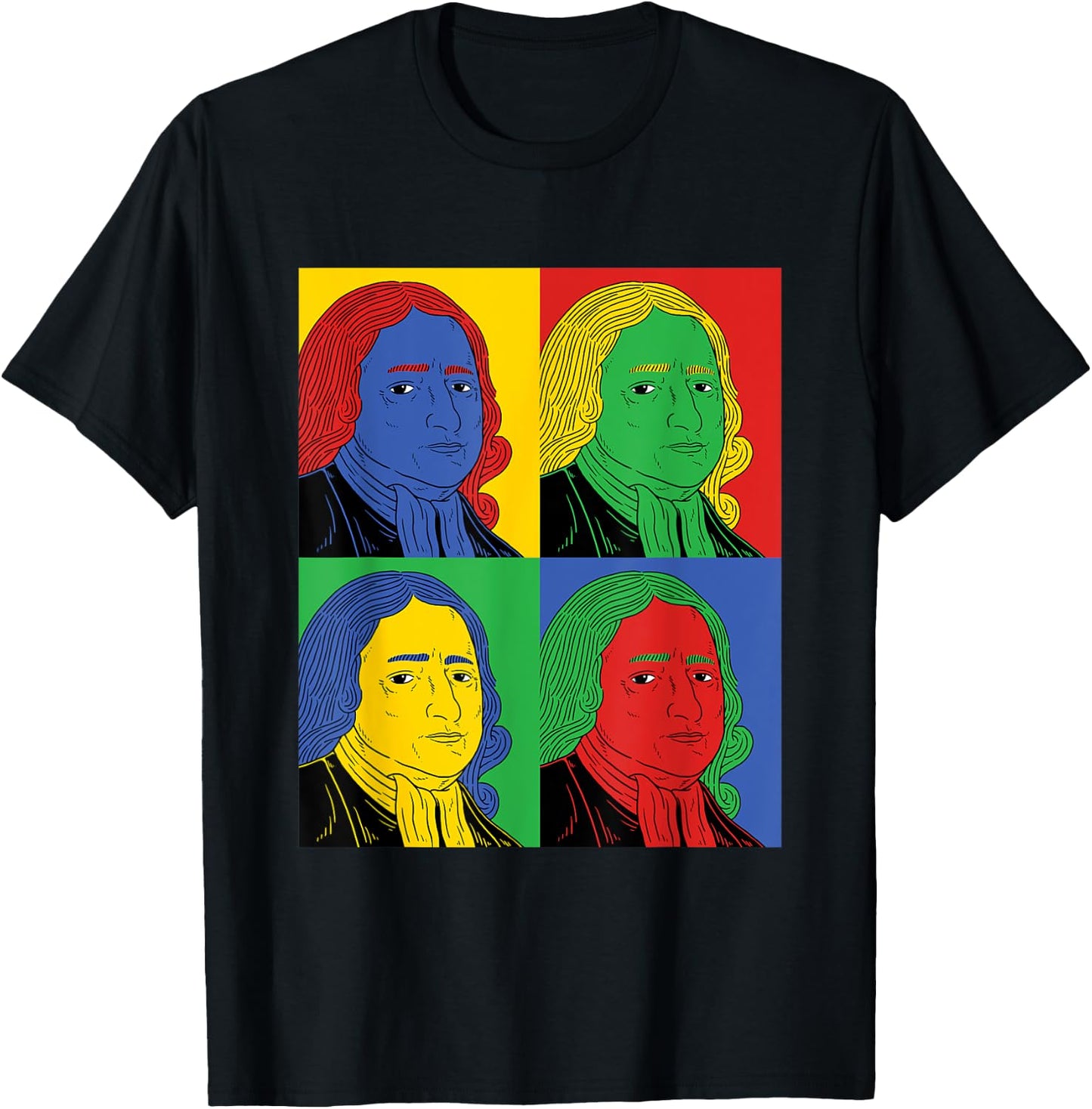 John Wesley Pop Art - Retro History T-Shirt - T-Shirt | Black