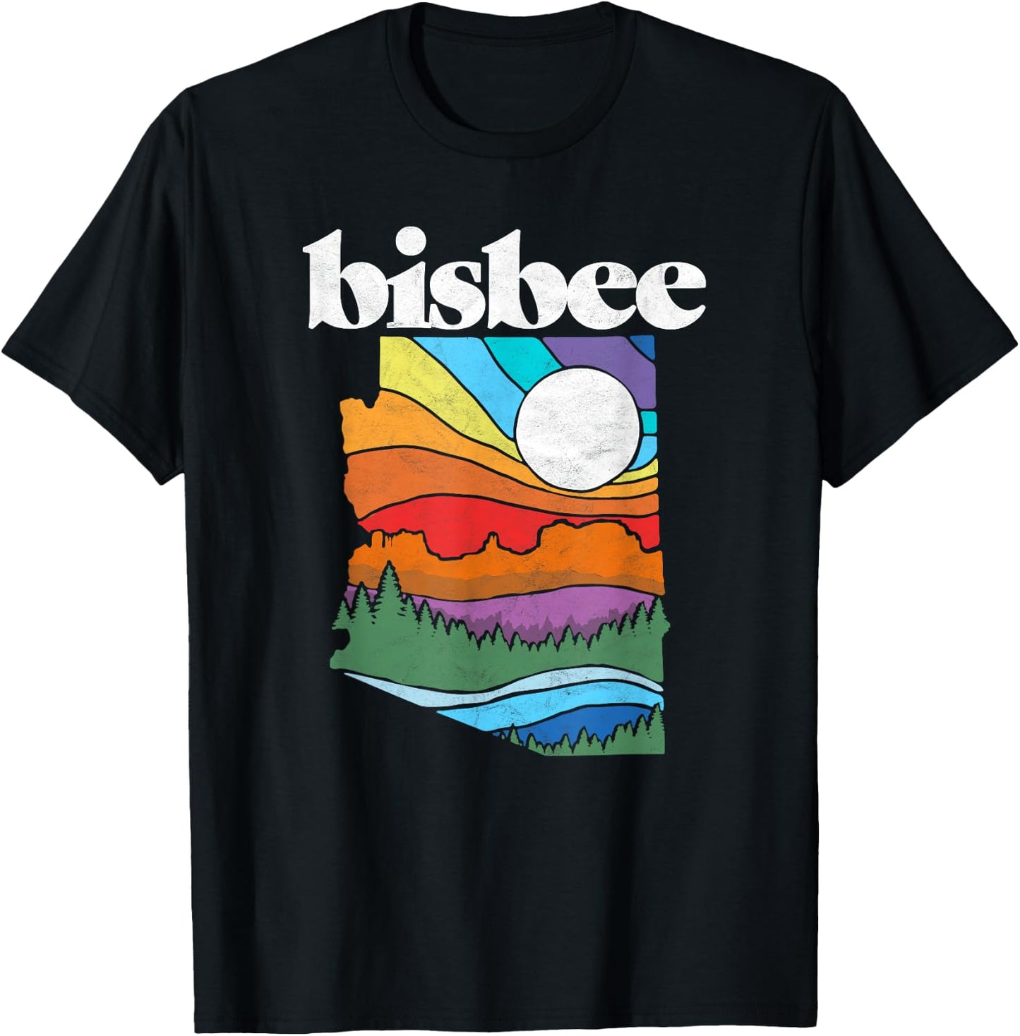 Bisbee Arizona Vintage Nature Design Outdoor Graphic T-Shirt - T-Shirt | Black