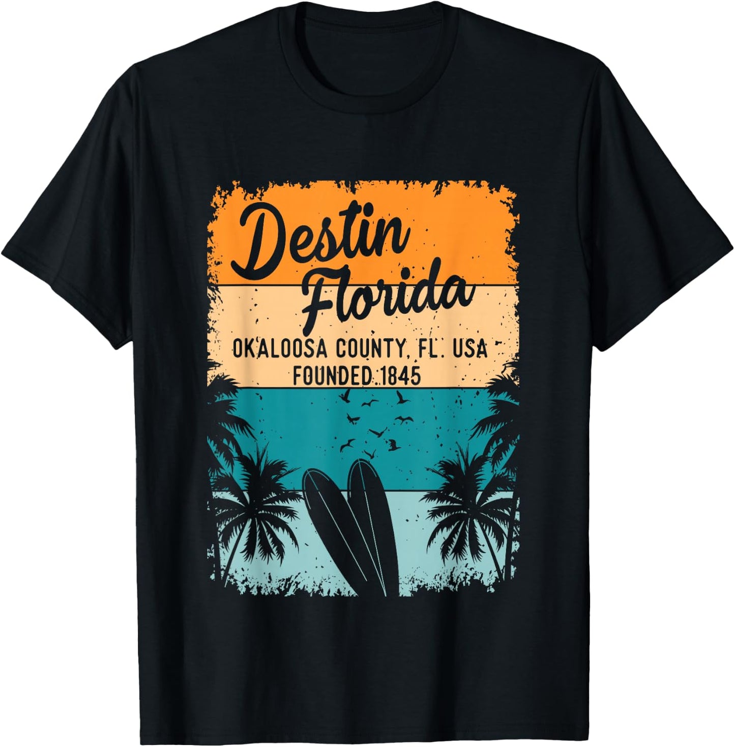 Destin Florida FL Beach Souvenirs and Gifts Men Women Kids T-Shirt - T-Shirt | Black