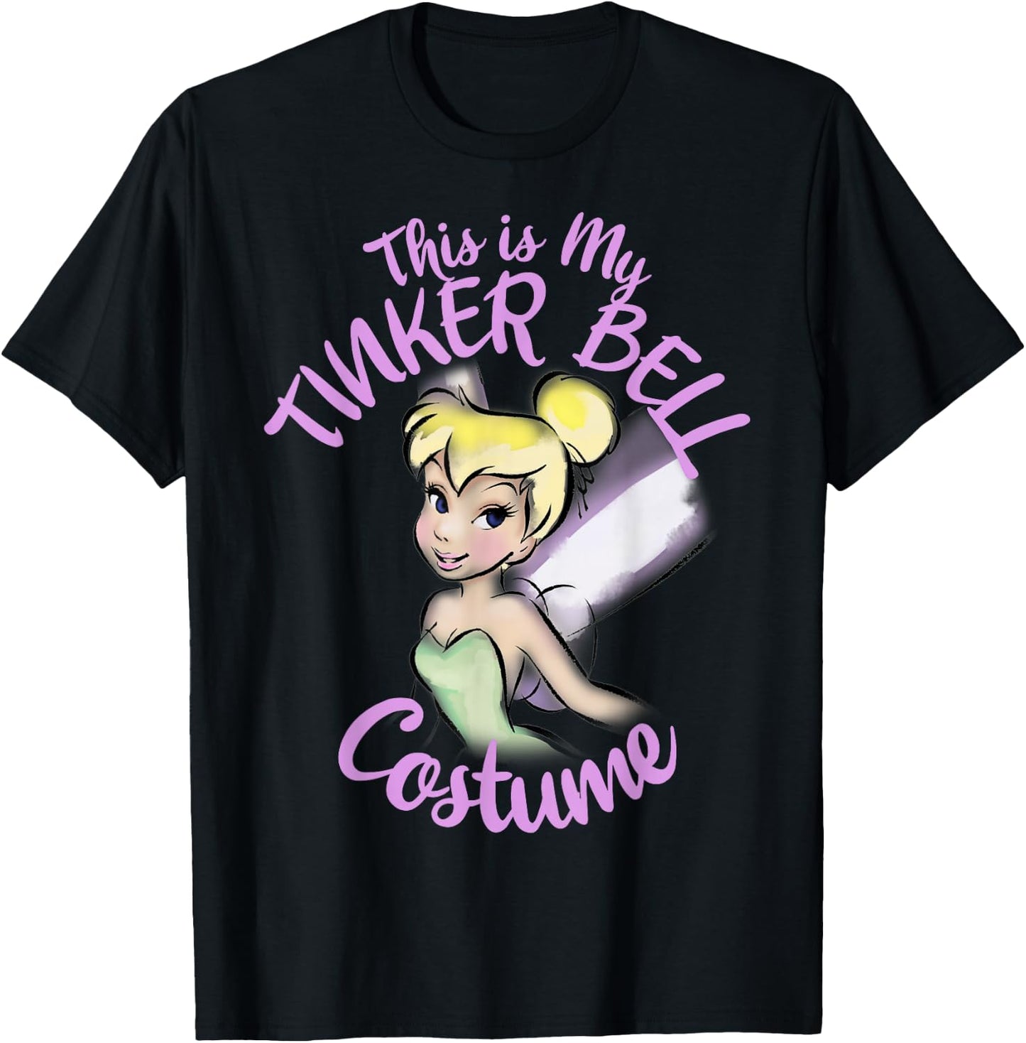 Disney Peter Pan This is My Tinker Bell Costume Halloween T-Shirt - T-Shirt | Black