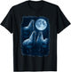 Chicken Howling At The Moon Wildlife Chickens Lovers T-Shirt - T-Shirt | Black