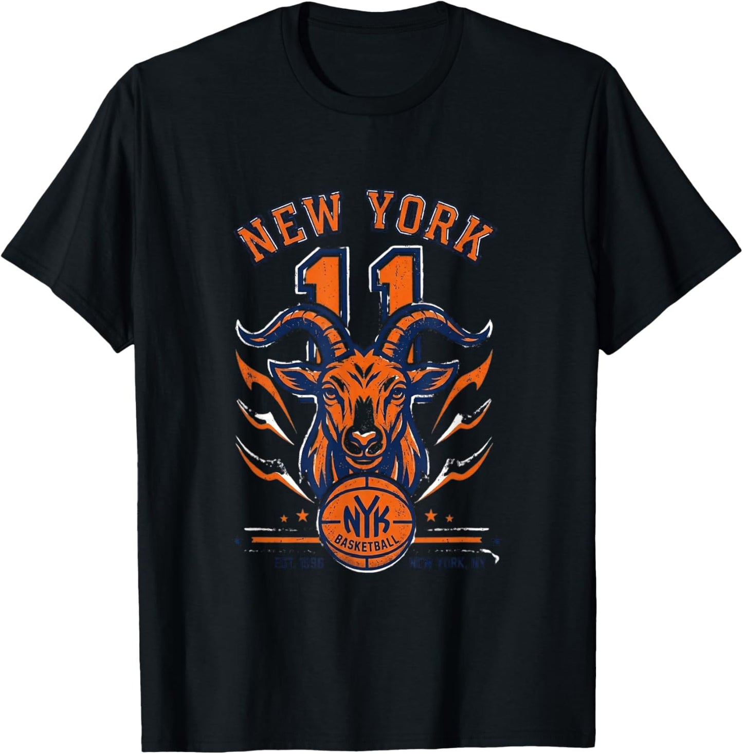 NY Number 11 Basketball Goat Greatest of All Time T-Shirt - T-Shirt | Black