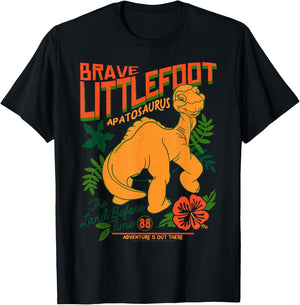 Land Before Time Brave Littlefoot Adventure is Out There Small T-Shirt - T-Shirt | Black