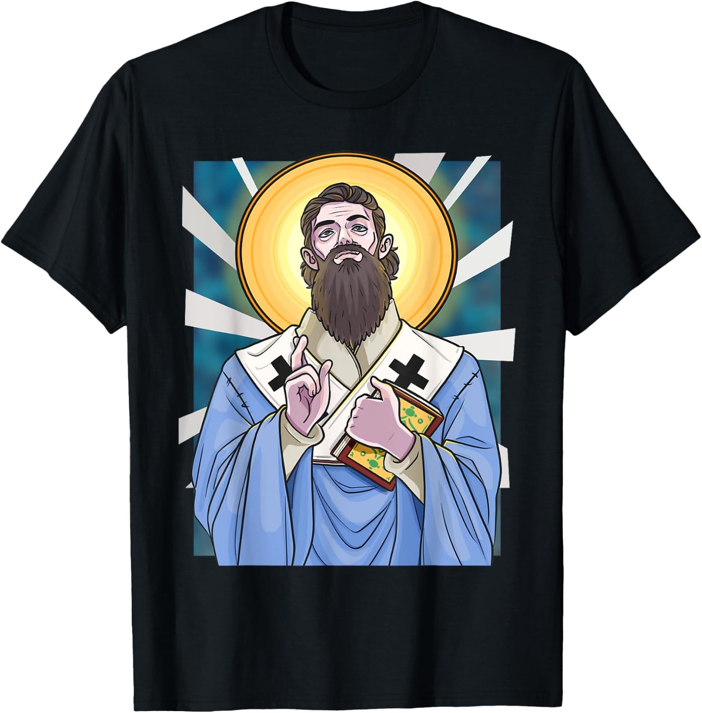 St. Basil The Great Day Caesarea Patron Saint Of Hospital T-Shirt - T-Shirt | Black