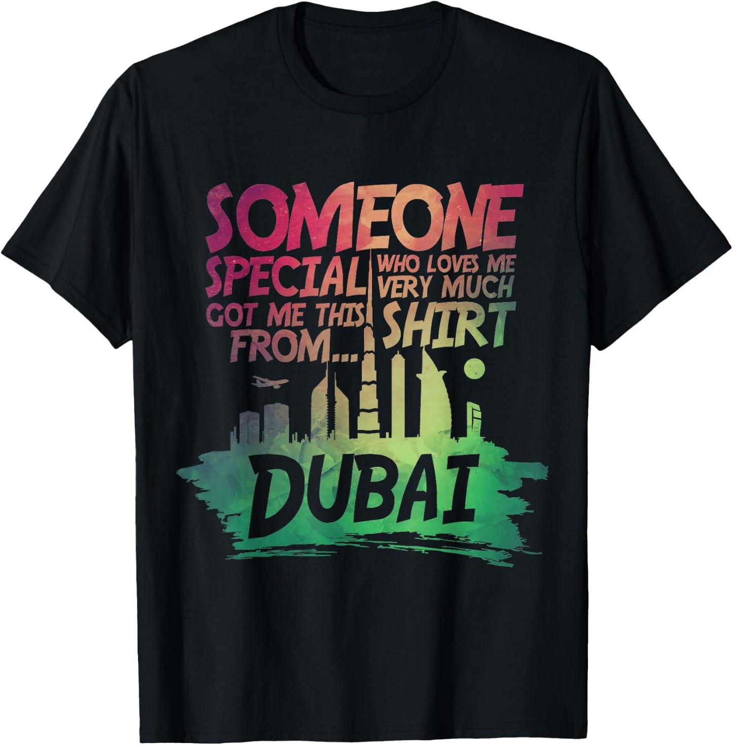 Dubai Skyline Gift Souvenir T-Shirt - T-Shirt | Black