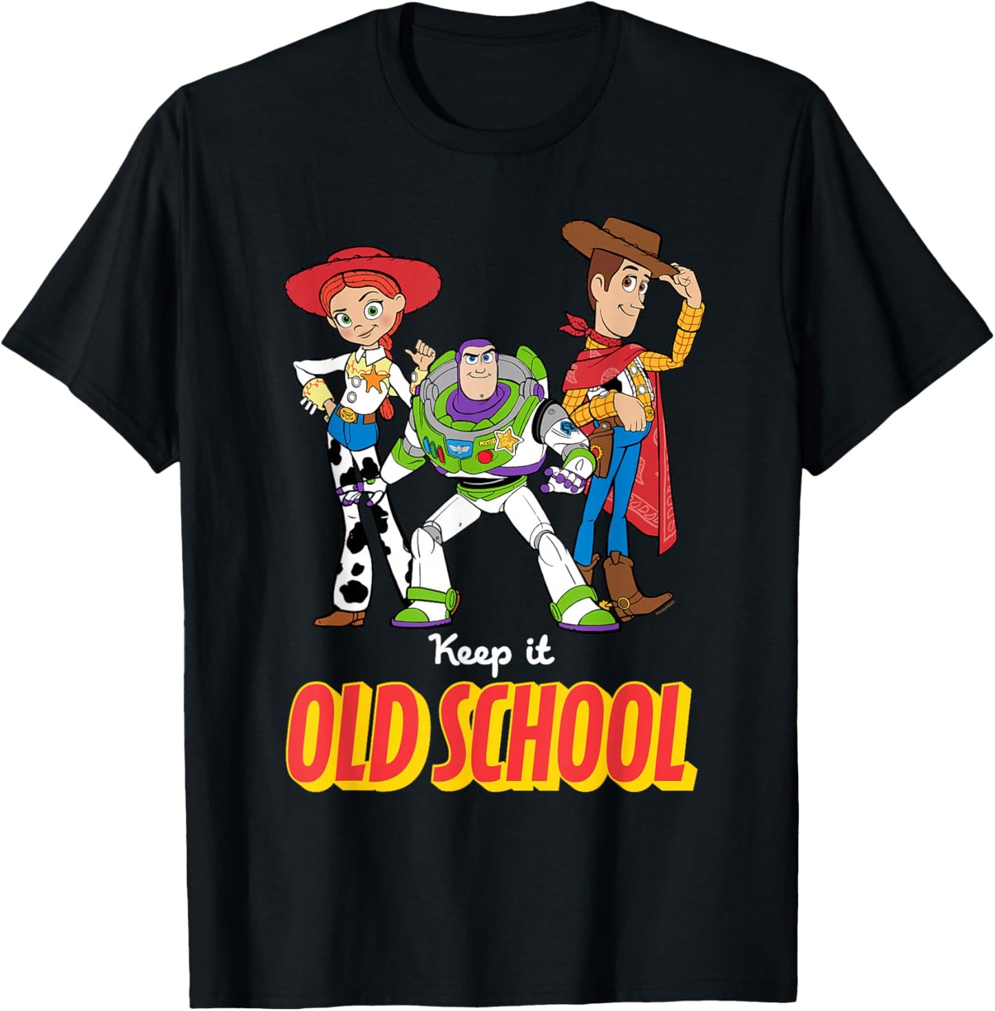 Disney and Pixar's Toy Story 5 Hero Trio Keep it Old School T-Shirt - T-Shirt | Black