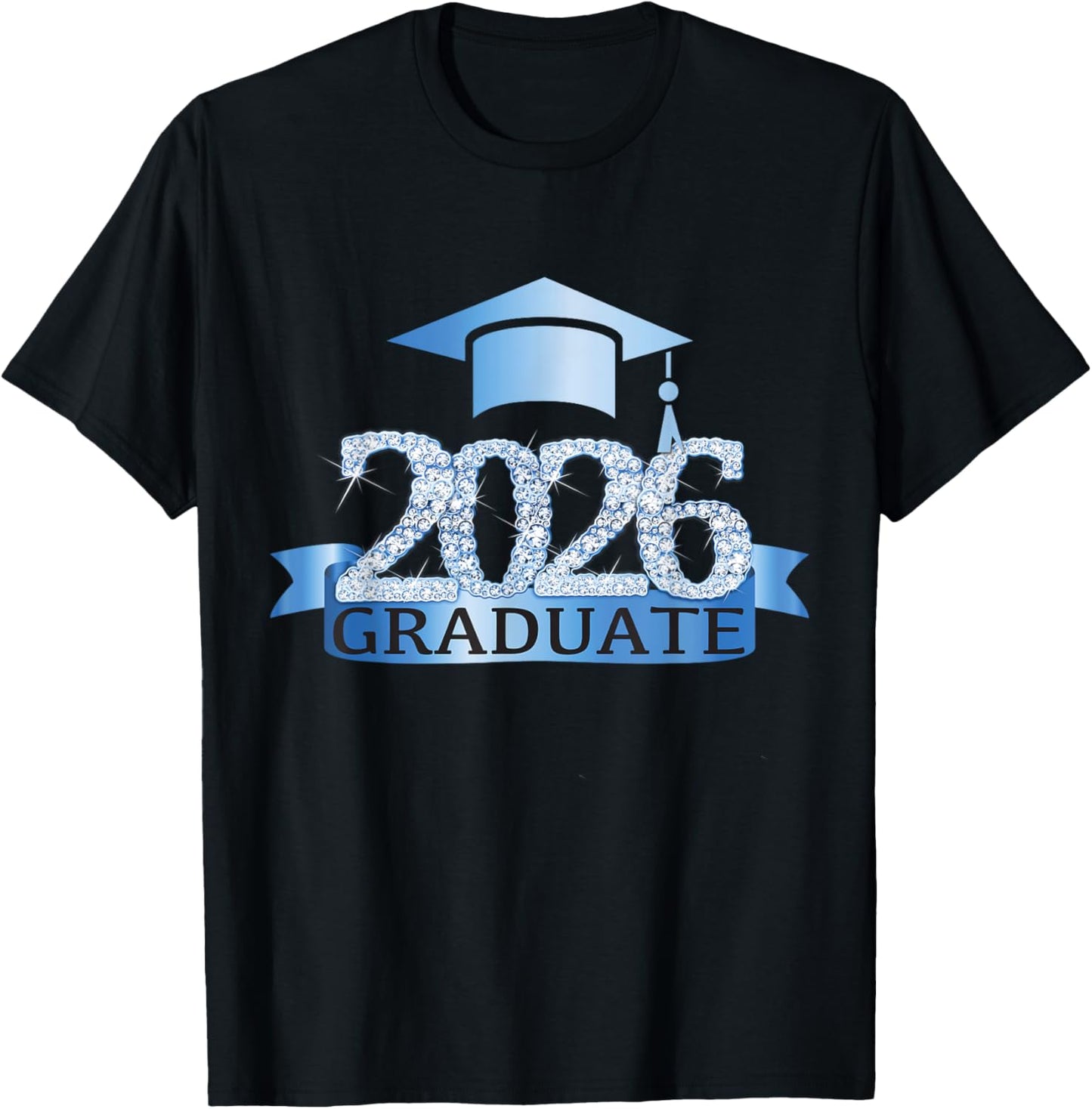 Class Of 2026 Graduate I Senior Year Item White Blue T-Shirt - T-Shirt | Black