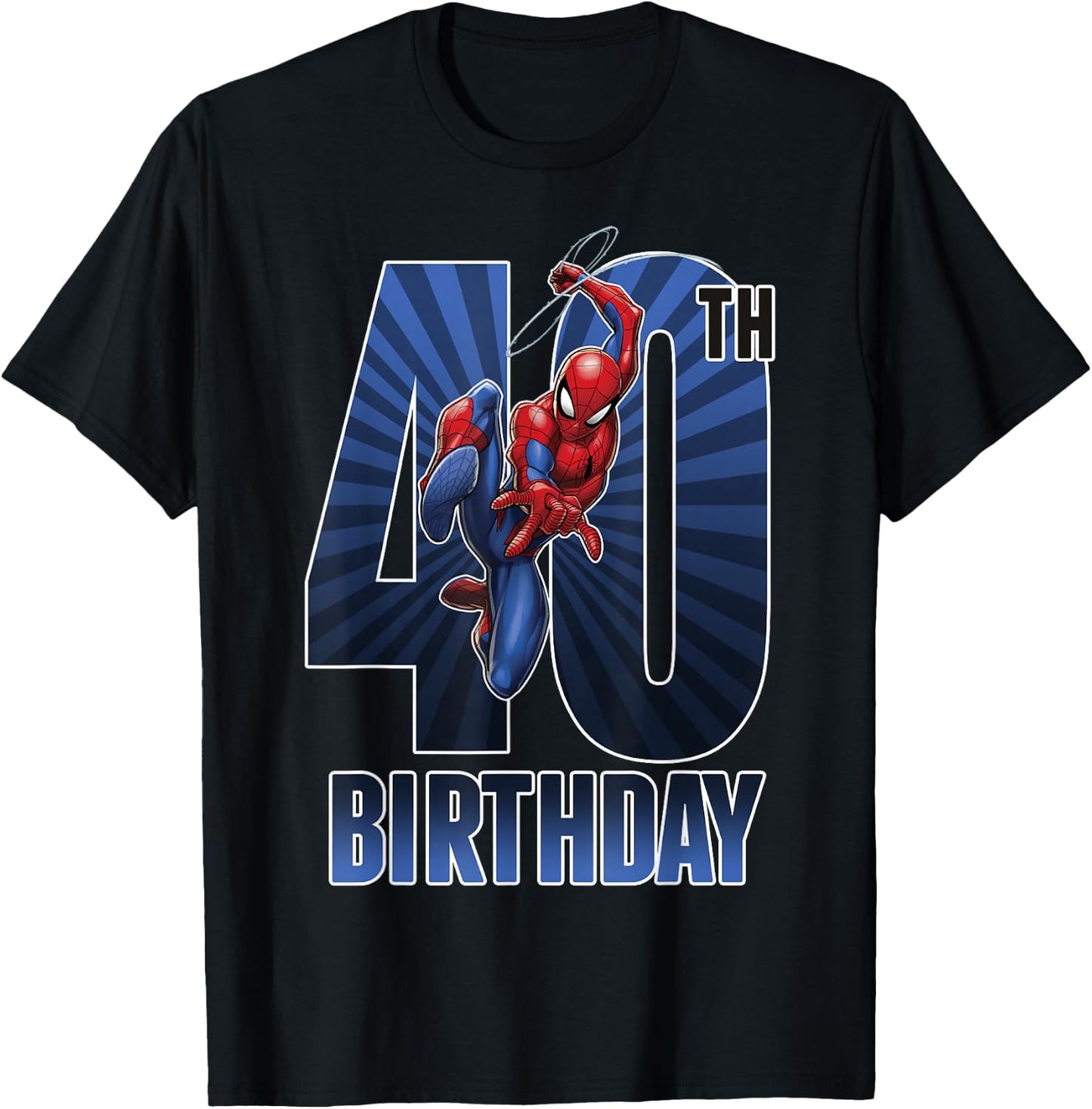 Marvel Spider-Man Swinging 40th Birthday Graphic T-Shirt - T-Shirt | Black