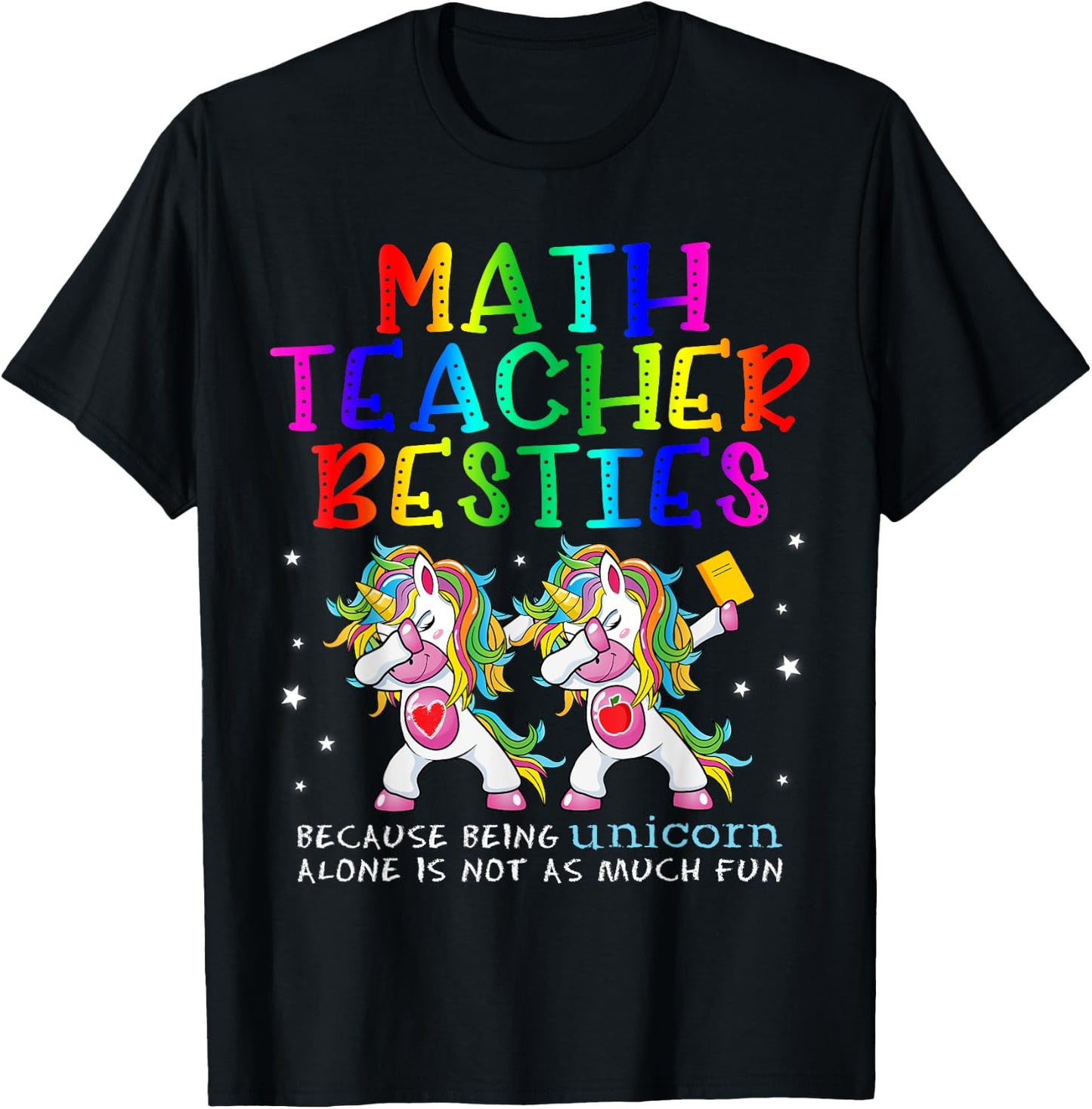 Math Teacher Besties Teacher's Day Best Friend Women T-Shirt - T-Shirt | Black