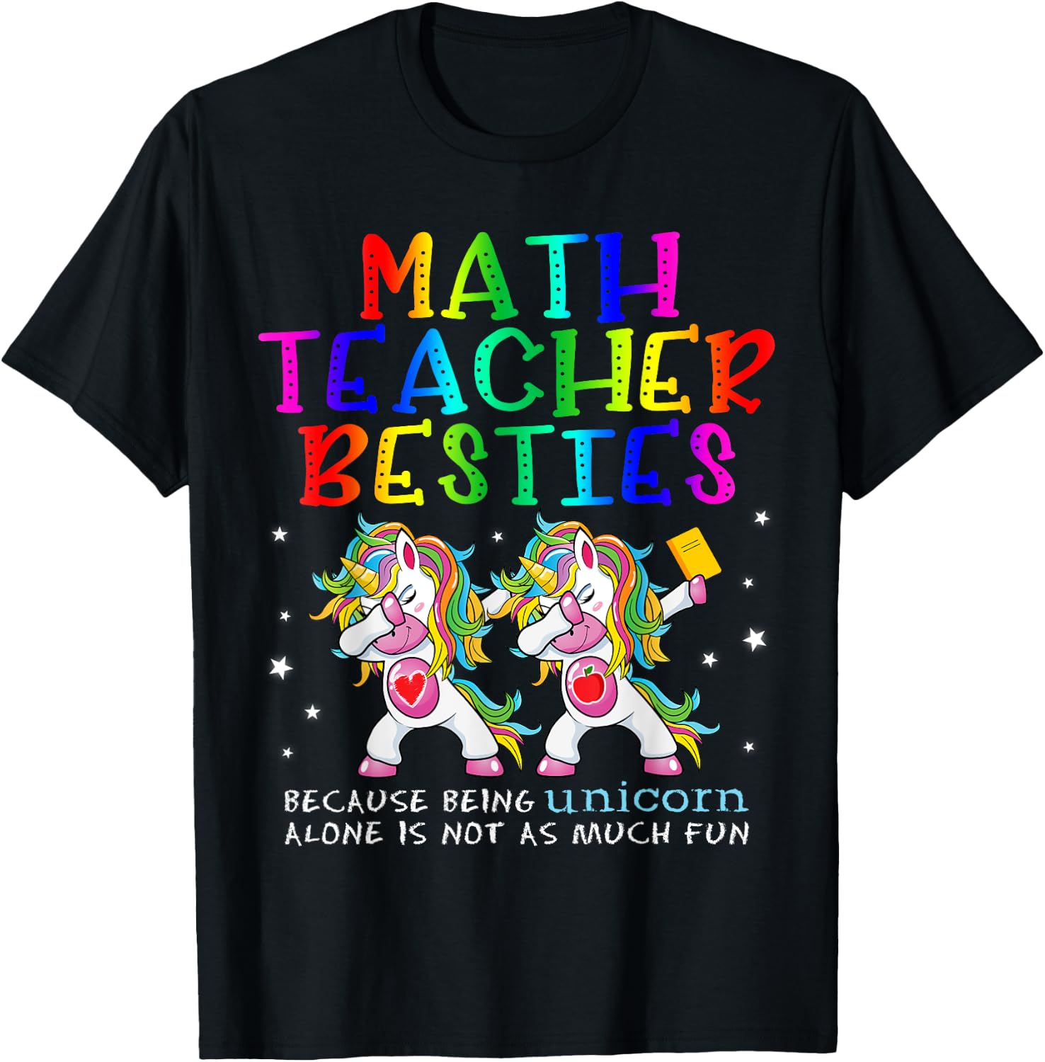 Math Teacher Besties Teacher's Day Best Friend Women T-Shirt - T-Shirt | Black