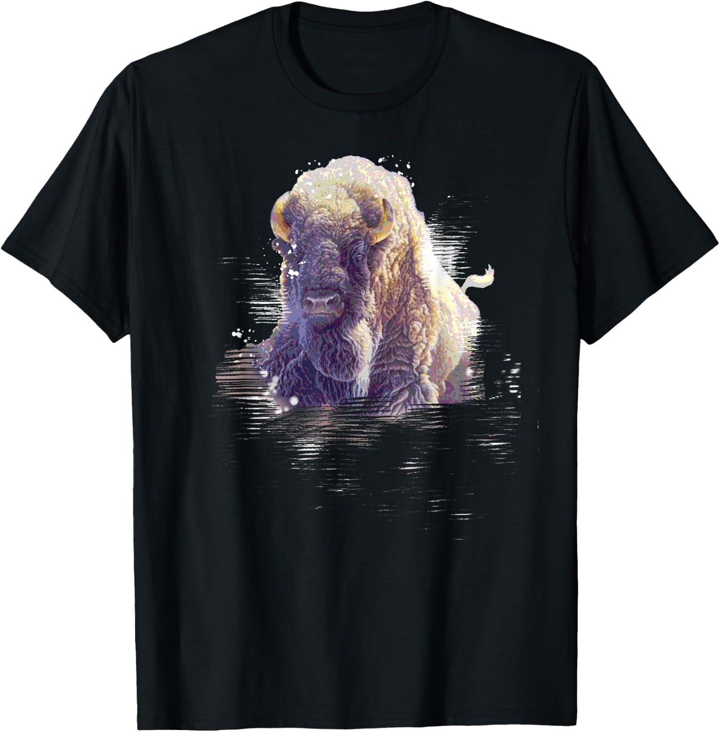 Great Native American White Buffalo Sacred Spirit Animal T-Shirt - T-Shirt | Black