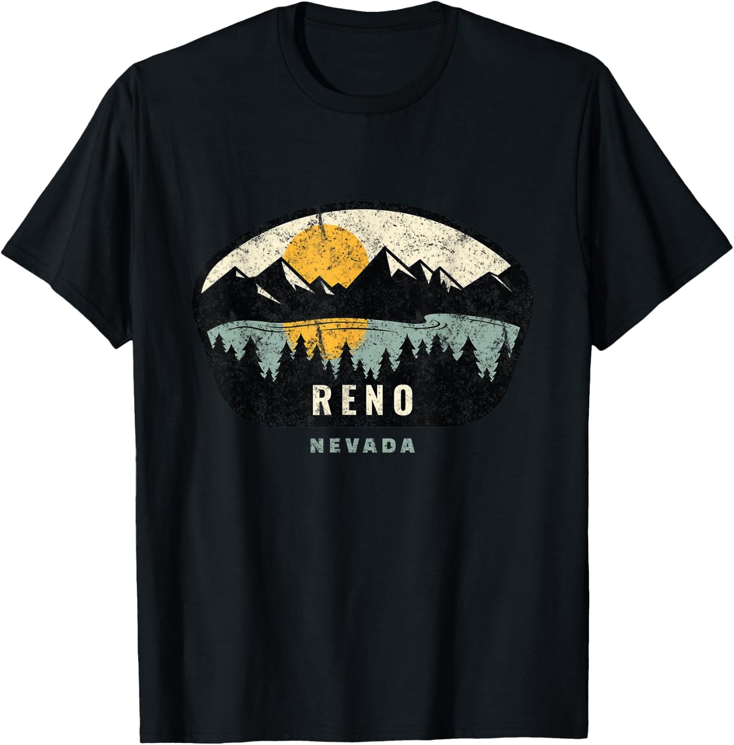 Reno Nevada, NV Vacation Souvenir T-Shirt - T-Shirt | Black