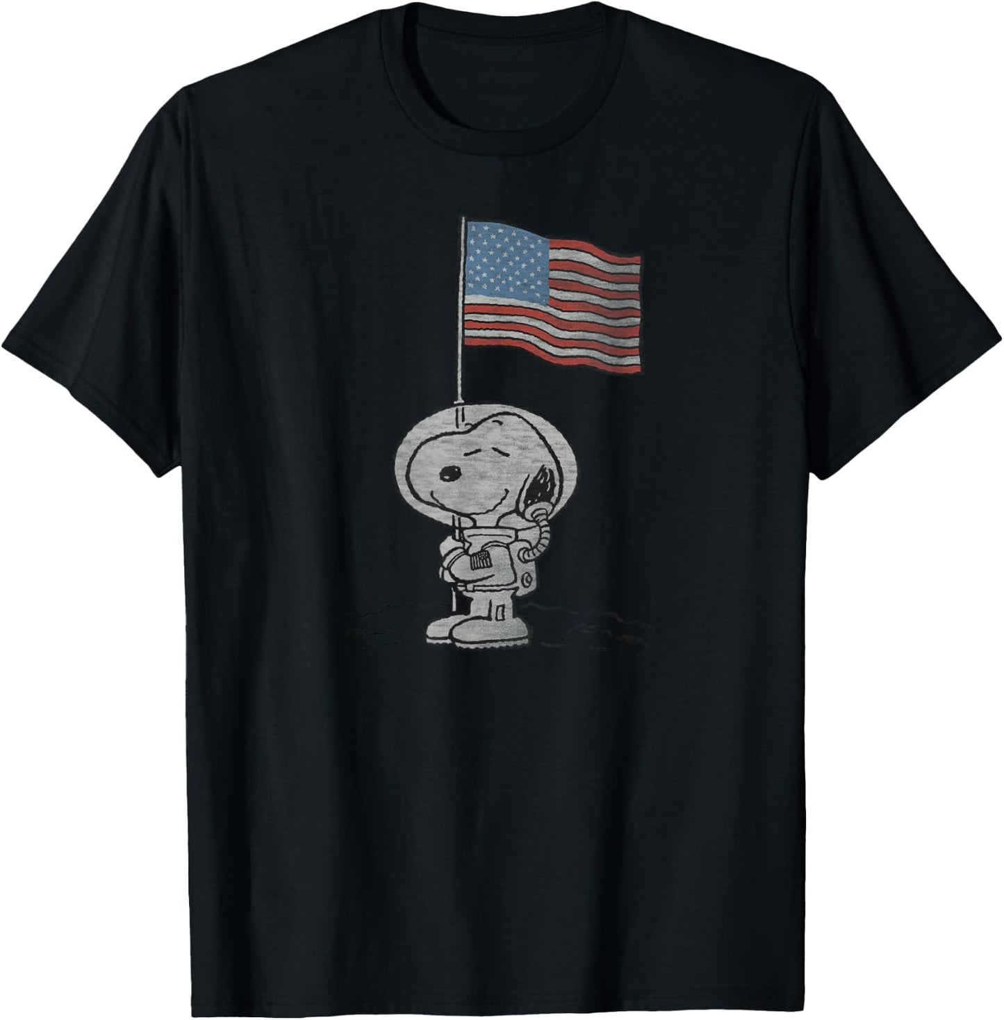 Peanuts Snoopy Astronaut T-Shirt - T-Shirt | Black