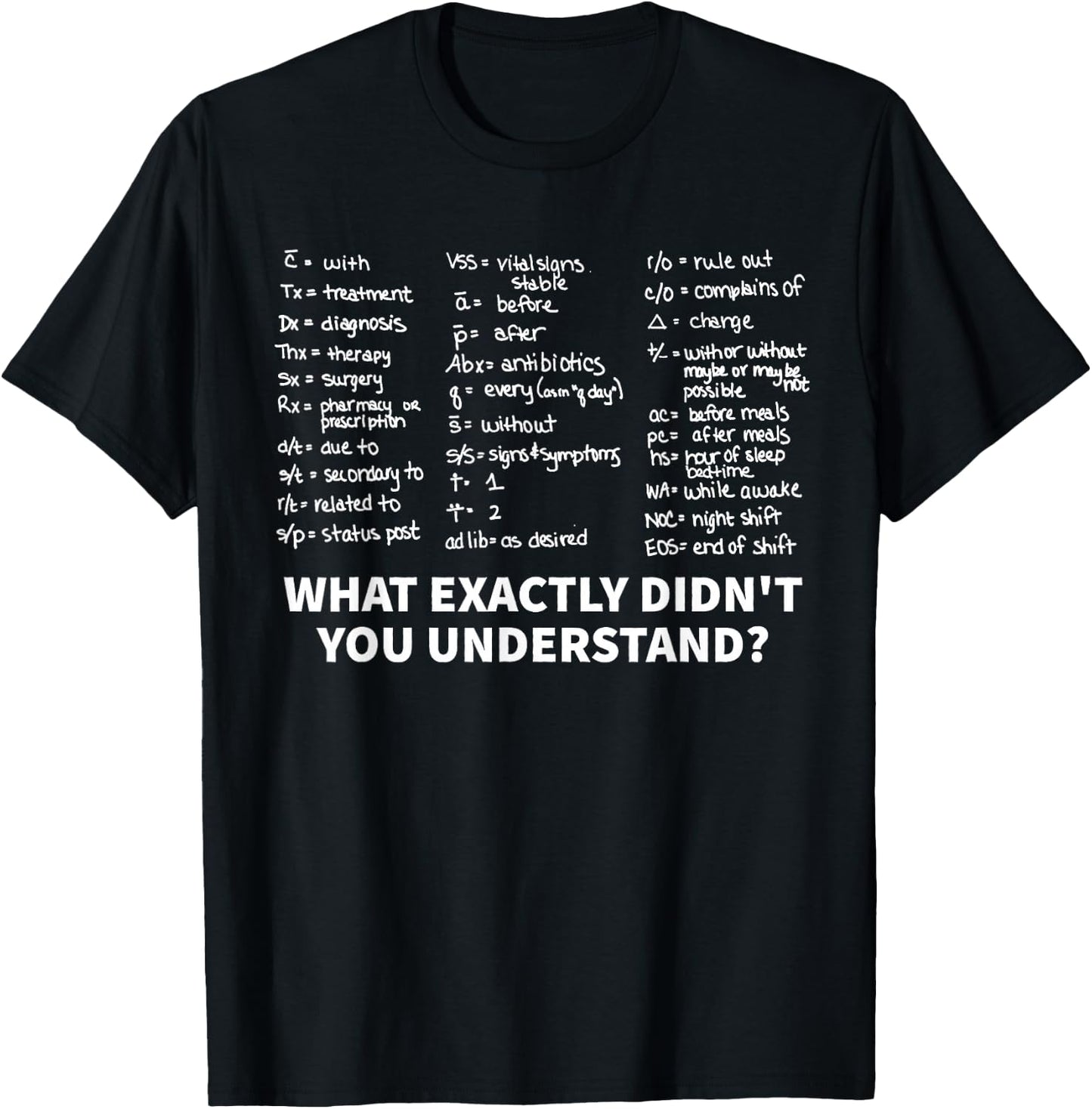 What Exactly Didn't You Understand For Nurses T-Shirt - T-Shirt | Black