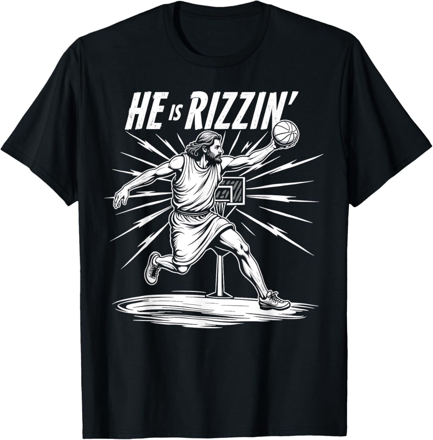Easter He Is Rizzin Christian Religious Boys Kids Men Teen T-Shirt - T-Shirt | Black